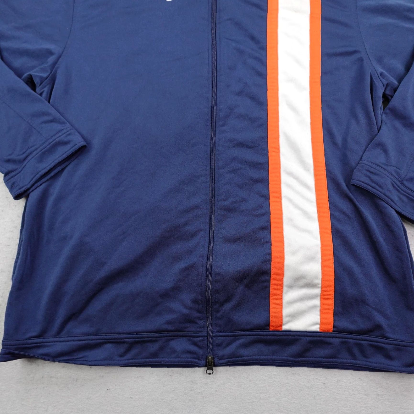 Nike VINTAGE Nike Jacket Mens 2XL Blue Full Zip Up Track Coat Stripes Y2K Orange White Size US XXL / EU 58 / 5 - 3 Thumbnail