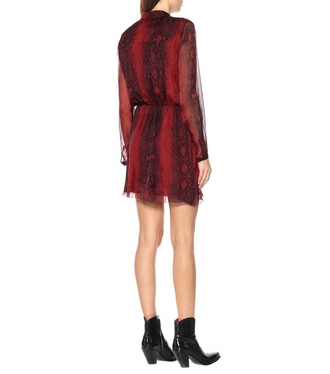 Amiri o1y0425 Shirt Mini Dress in Black & Red Size XS / US 0-2 / IT 36-38 - 3 Thumbnail