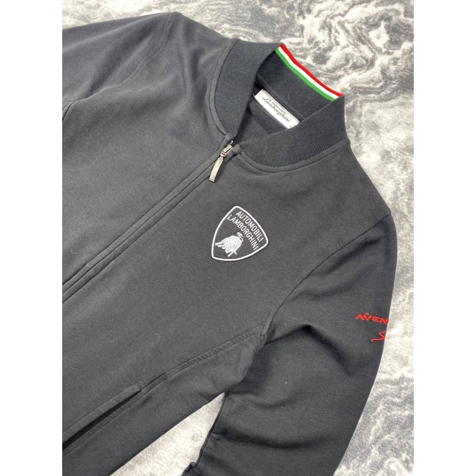Lamborghini VINTAGE Lamborghini Racing Track Jacket Men S Black Jacket Band Collar Bomber Zip Regular 350 Polyester Racing Size US S / EU 44-46 / 1 - 2 Thumbnail