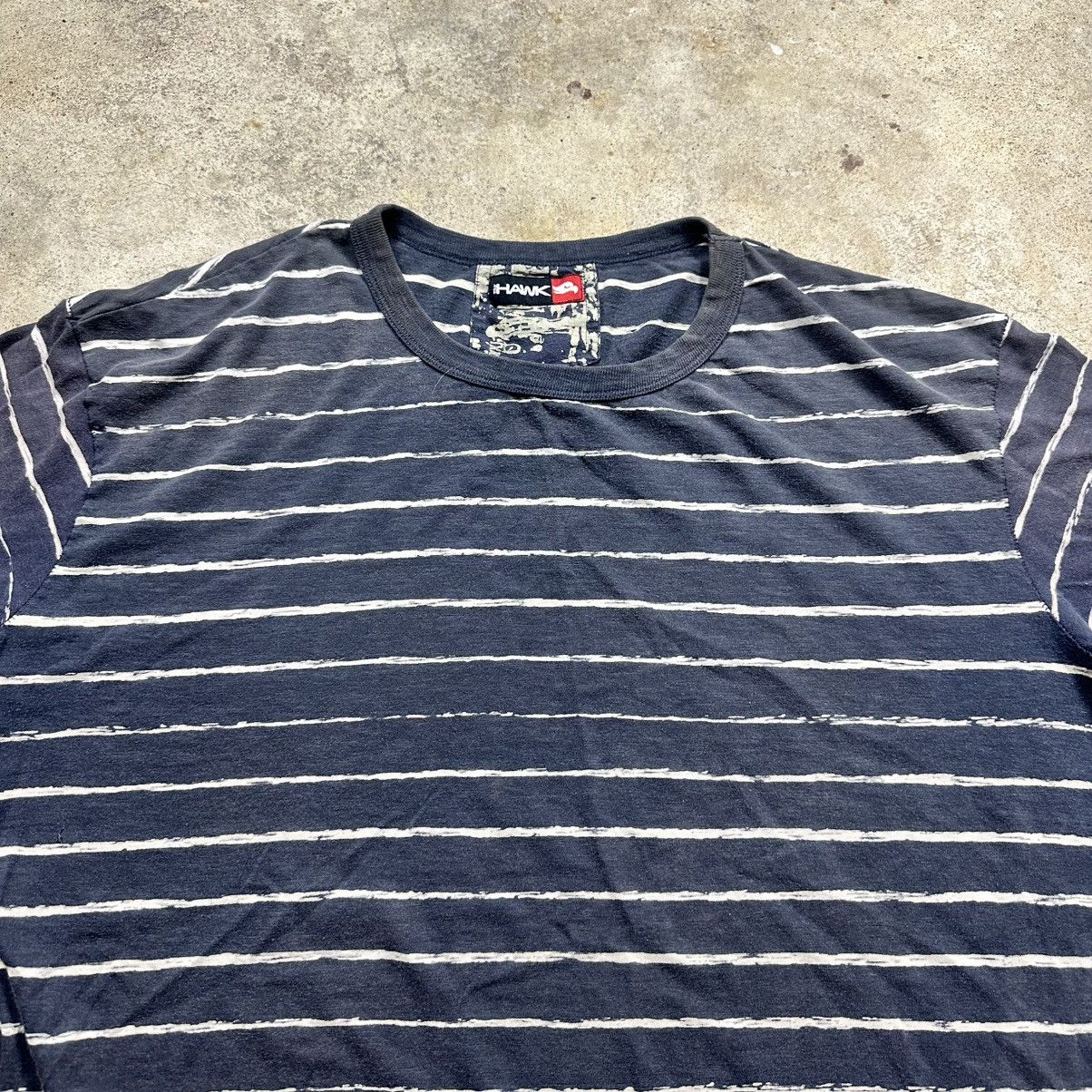 Tony Hawk Vintage Y2K Tony Hawk Blue Striped Single Stitch T-Shirt Size US XL / EU 56 / 4 - 3 Thumbnail