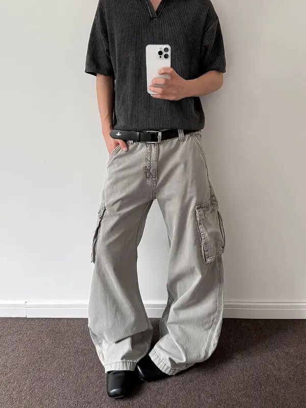 Japanese Brand VIBE Street hip-hop washed zipper micro-flare jeans Size US 32 / EU 48 - 7 Thumbnail