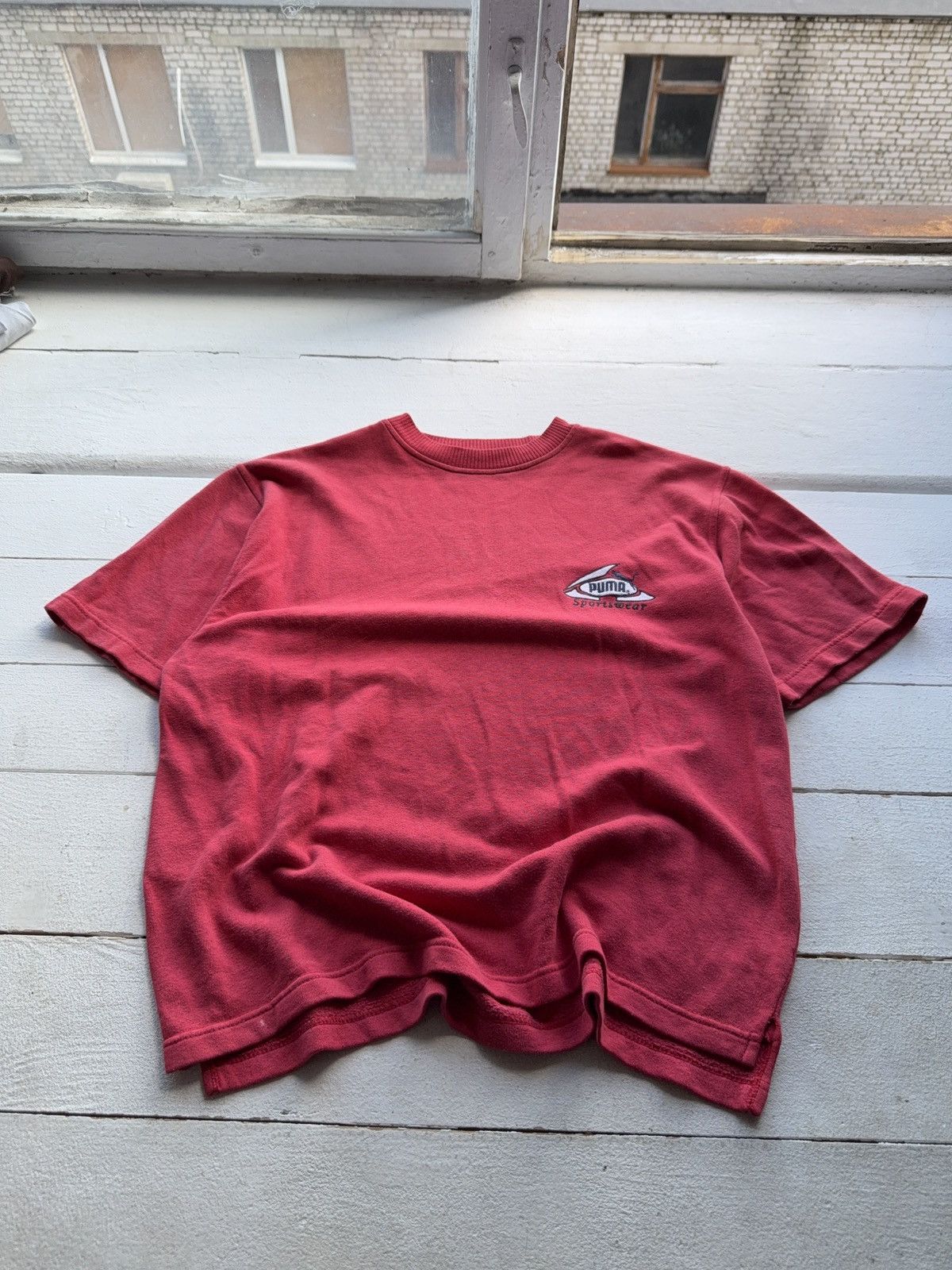 Puma Vintage 90s Faded Red Puma Logo Basic Streetwear Tee Shirt Size US L / EU 52-54 / 3 - 1 Thumbnail