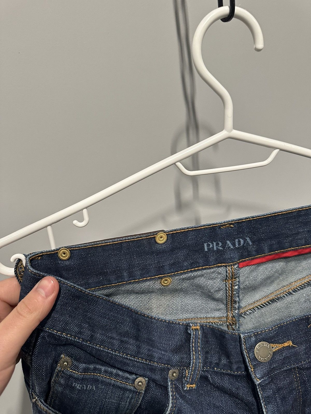 Prada Prada Vintage Denim Shorts Leather Logo Japan Style Size US 30 / EU 46 - 8 Thumbnail