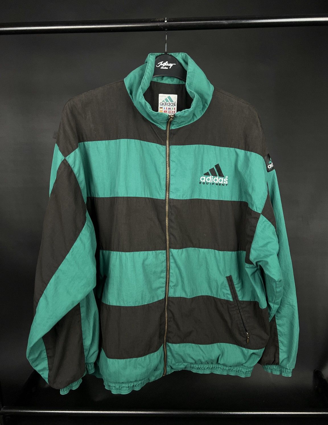 image of VTG Adidas Equipment Windbreaker Jacket Green, Men's (Size XL)