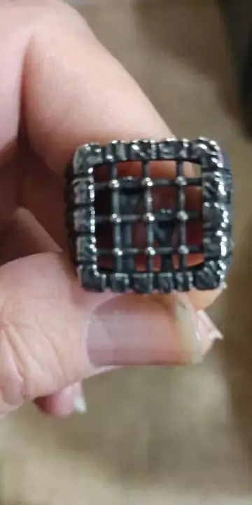 Other Fashion Punk 3D Prison Ring Size ONE SIZE - 2 Thumbnail