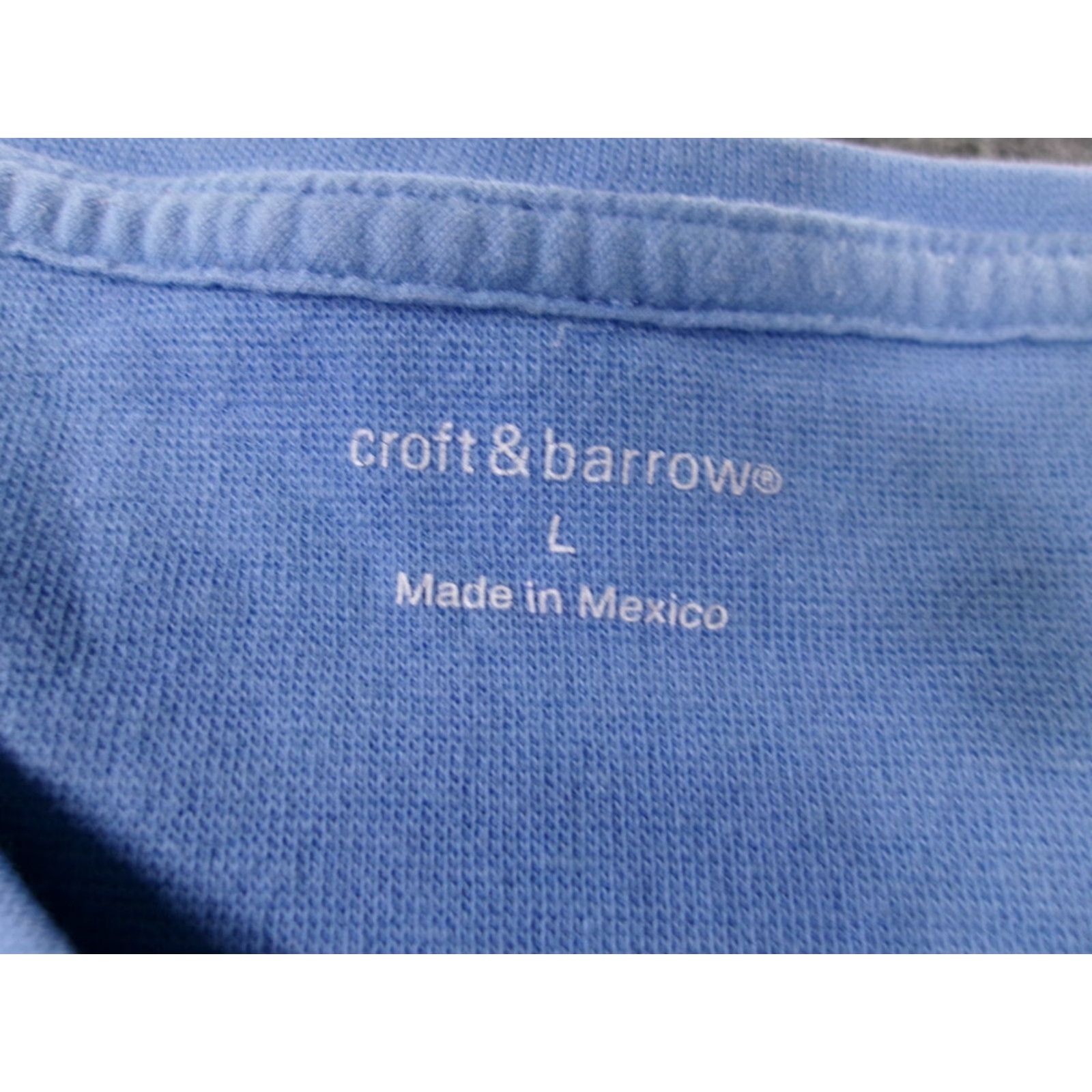Croft & Barrow VINTAGE Croft & Barrow Top Women L Blue Base Layer Capsule Everyday Basic Short Sleeve Size L / US 10 / IT 46 - 6 Thumbnail