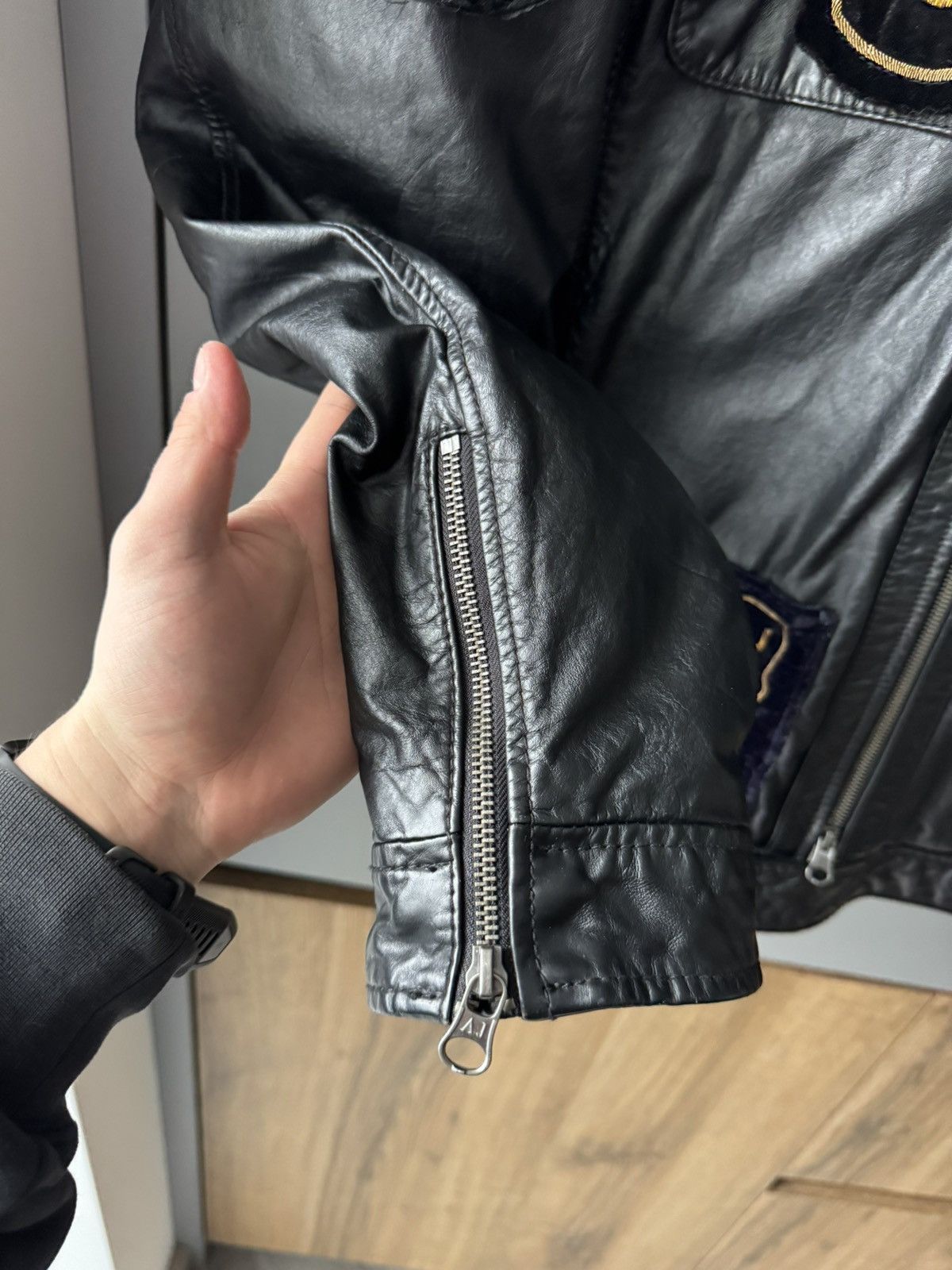 Armani Archived Armani Jeans Black Heavy Leather Bikers Jacket Size US XL / EU 56 / 4 - 5 Thumbnail