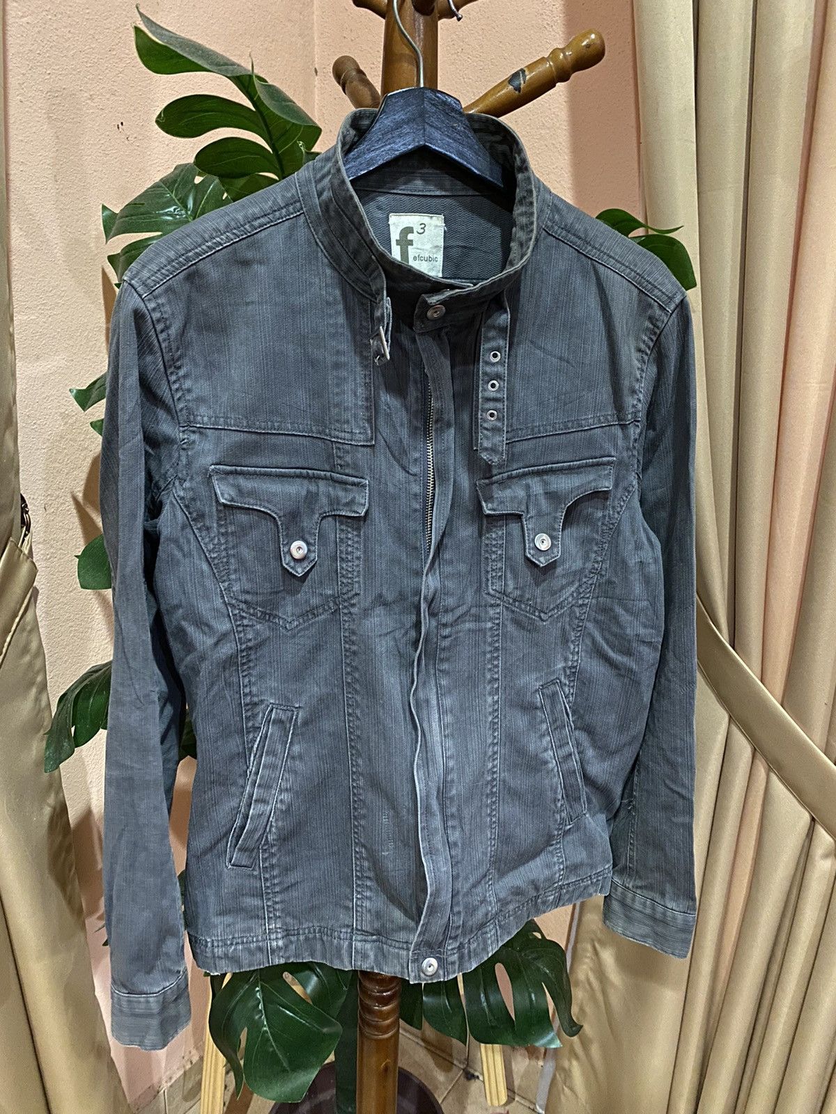 Japanese Brand Ef Cubic Gray Utility Jacket – Modern Minimalist Outerwear Size US M / EU 48-50 / 2 - 3 Thumbnail