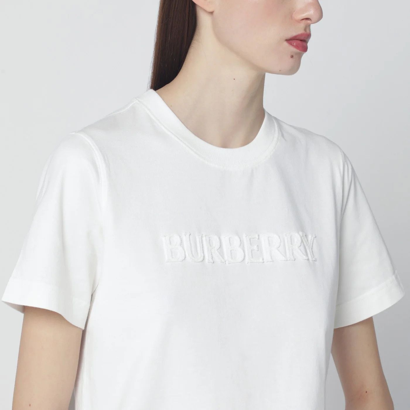 Burberry o1d2blof0426 Logo Short Sleeve T-Shirt in White Size M / US 6-8 / IT 42-44 - 4 Thumbnail