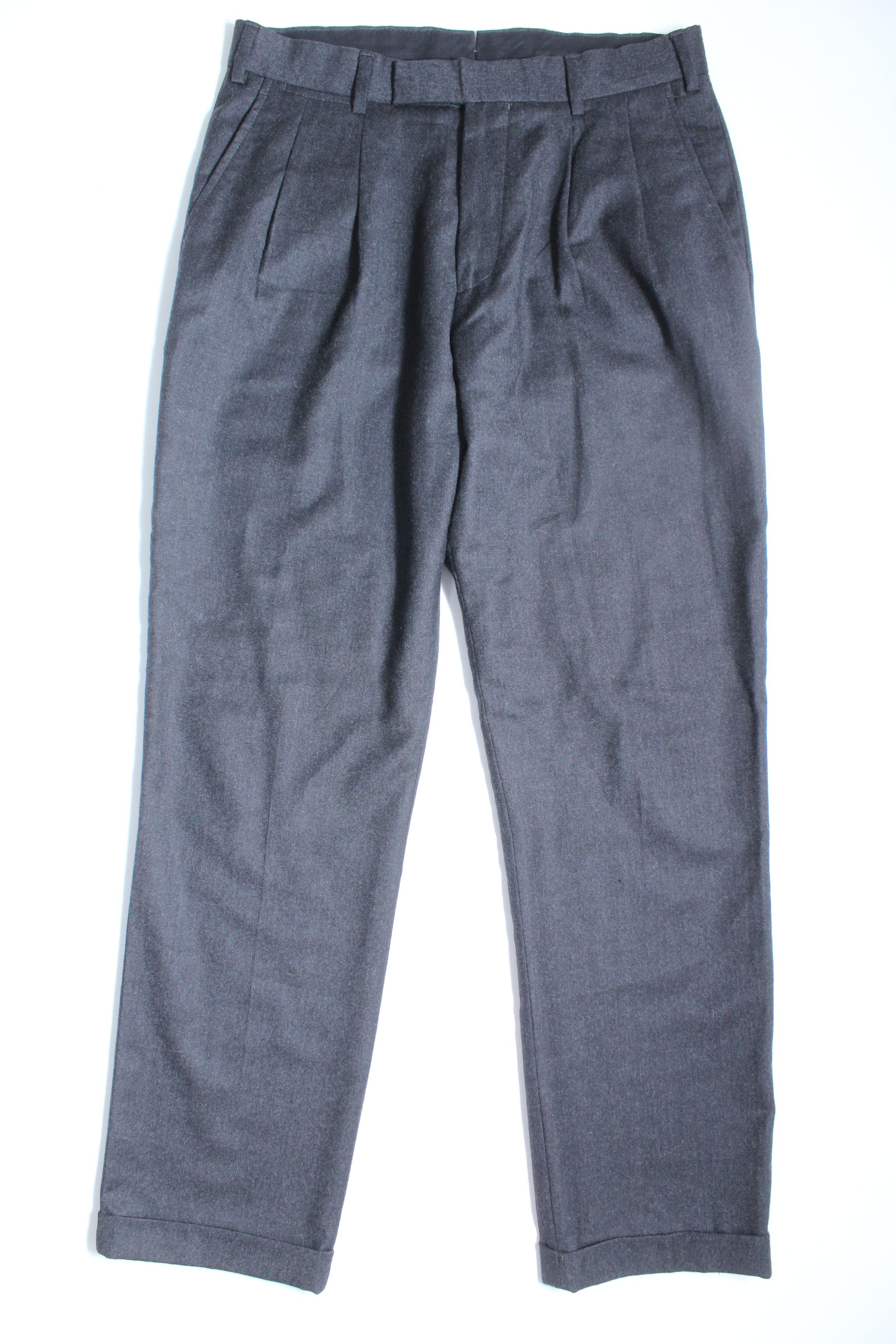 image of Billy Reid Pants Wool Mens Size 30 Authentic Hype in Dark Gray