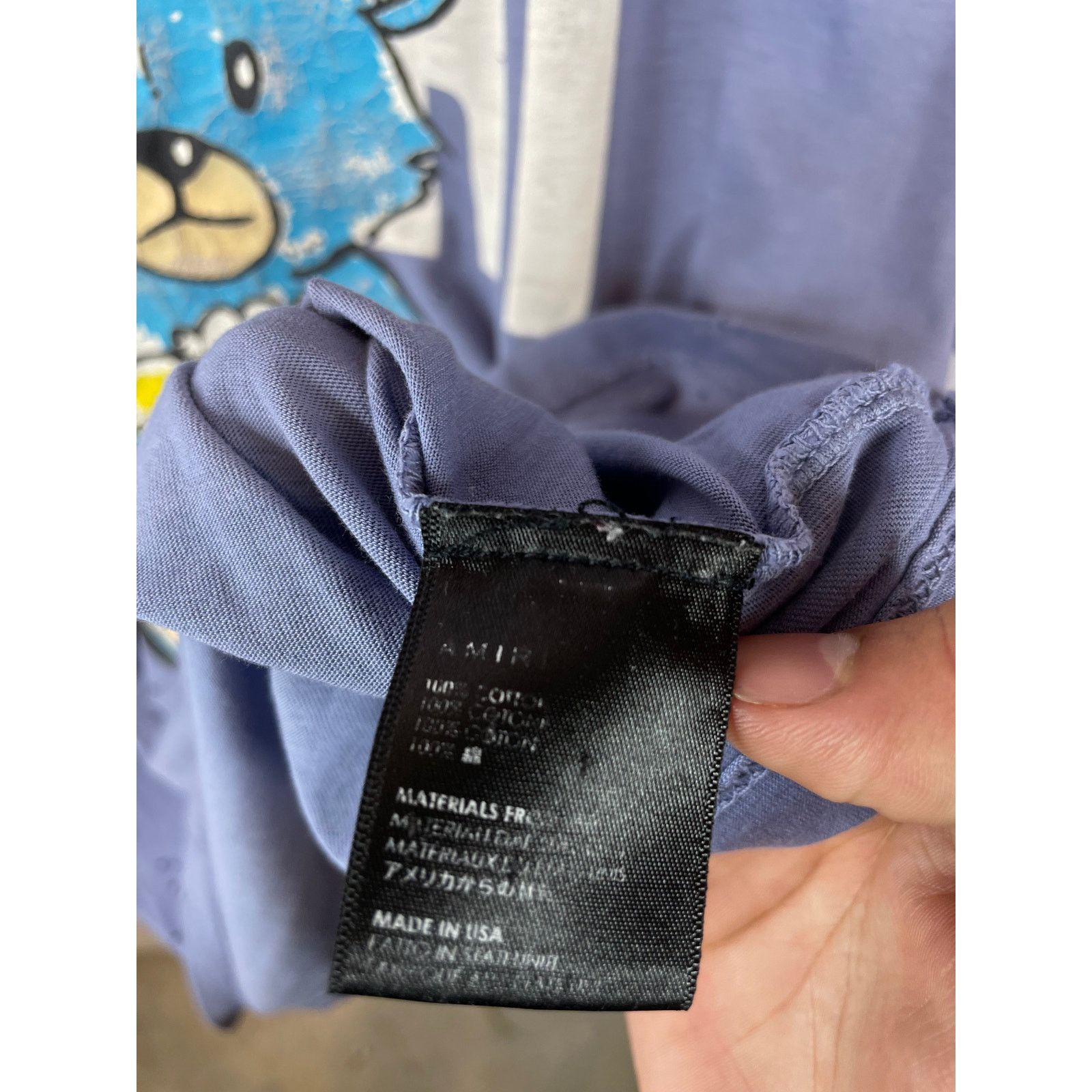 Amiri Amiri Teddy Bear Distressed Tee Used Small Size US S / EU 44-46 / 1 - 3 Thumbnail