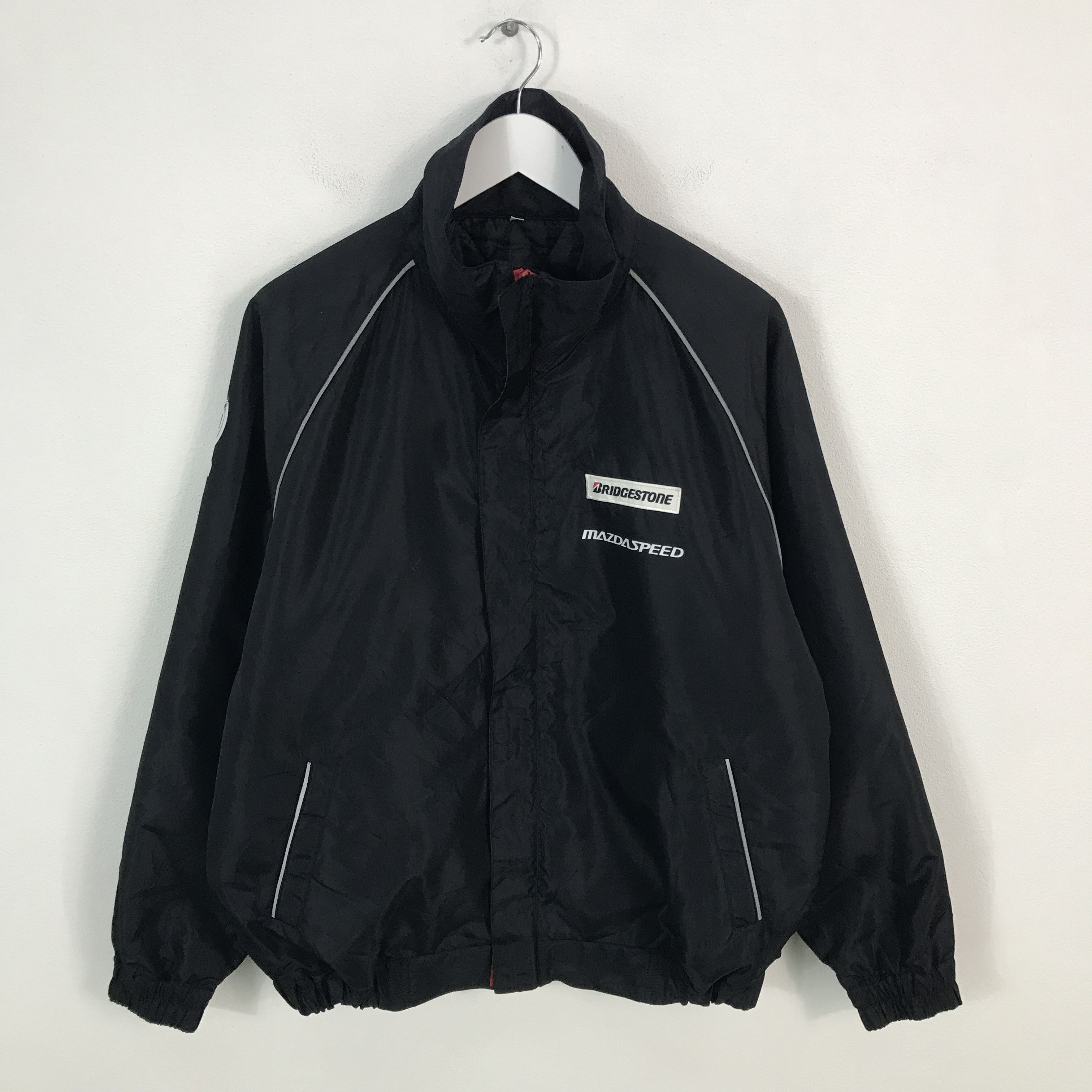 Japanese Brand Bridgestone x Mazda Windbreaker Custom Sport Jacket Size US XL / EU 56 / 4 - 1 Thumbnail