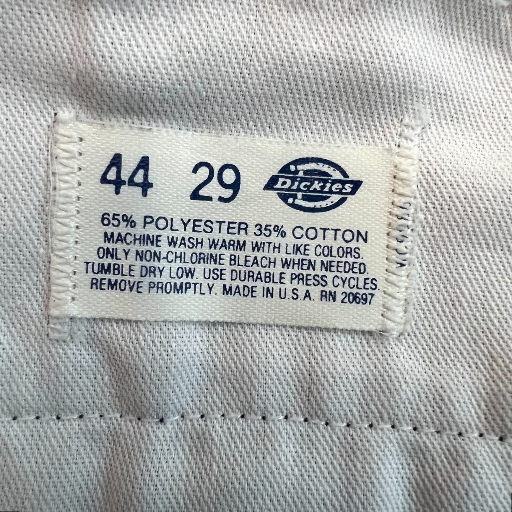 Dickies Dickies Mens Flat Front Regular Fit Straight Leg Blue Dress Pants Size 44x29 Size US 44 / EU 60 - 7 Thumbnail
