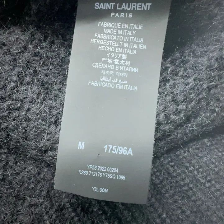 Saint Laurent Paris Saint Laurent Black Knit Sweater with Logo-2507 Size US M / EU 48-50 / 2 - 4 Thumbnail