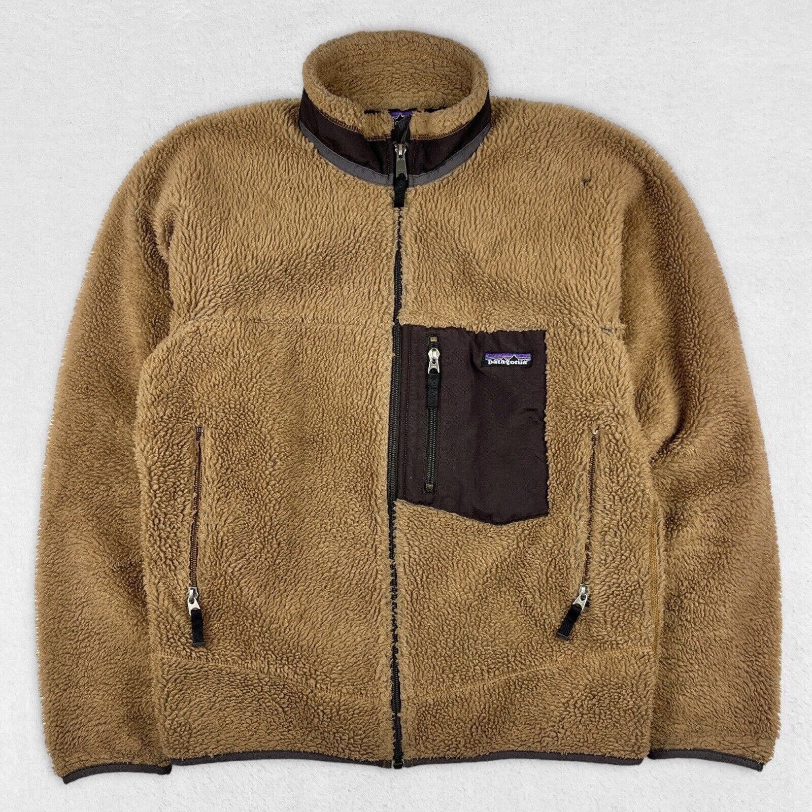 image of Outdoor Life x Patagonia Y2K Patagonia Retro X Deep Pile Zip Fleece Jacket S-M Brown (Size Small)