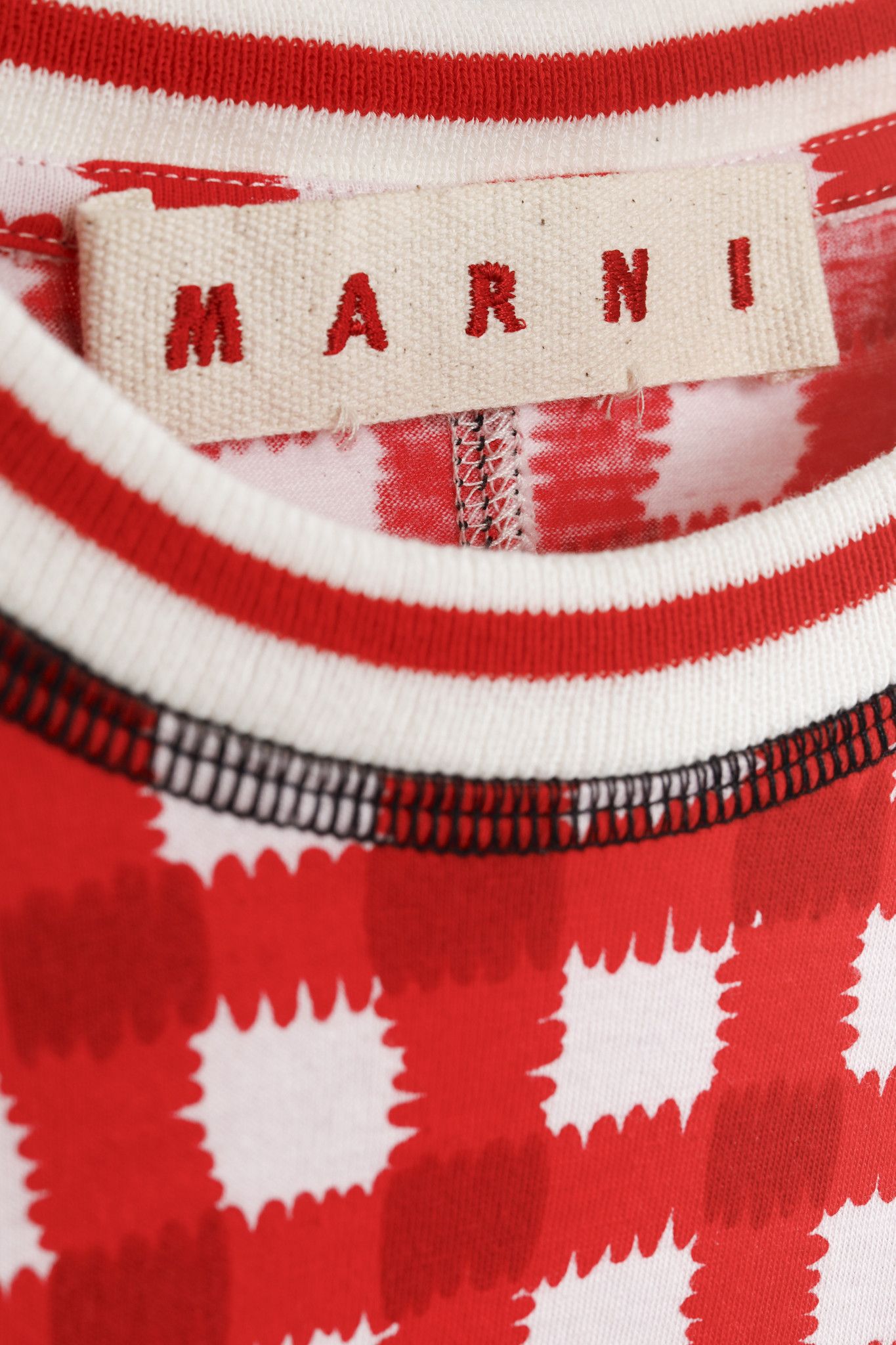 Marni Marni Red Pink Check Varsity Knit Trim Top Size M / US 6-8 / IT 42-44 - 4 Thumbnail