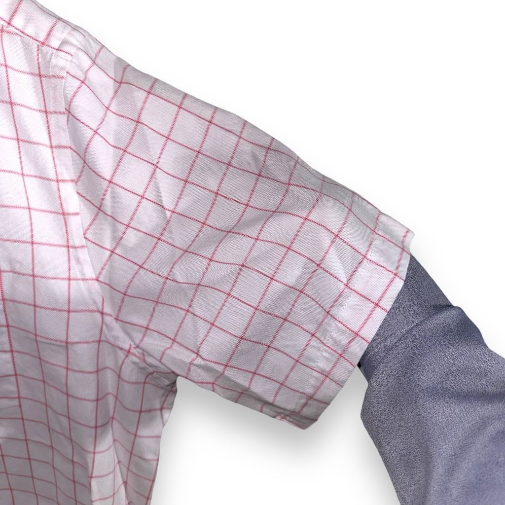 Robert Talbott Seaward & Stearn White & Pink Check S/S Button Down Shirt XL Size US M / EU 48-50 / 2 - 7 Thumbnail