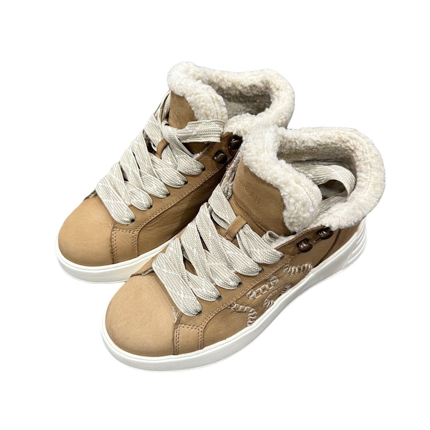 Hogan Hogan Shearling Lined Hi-Top Sneakers Size 35 Size US 5 / IT 35 - 1 Thumbnail