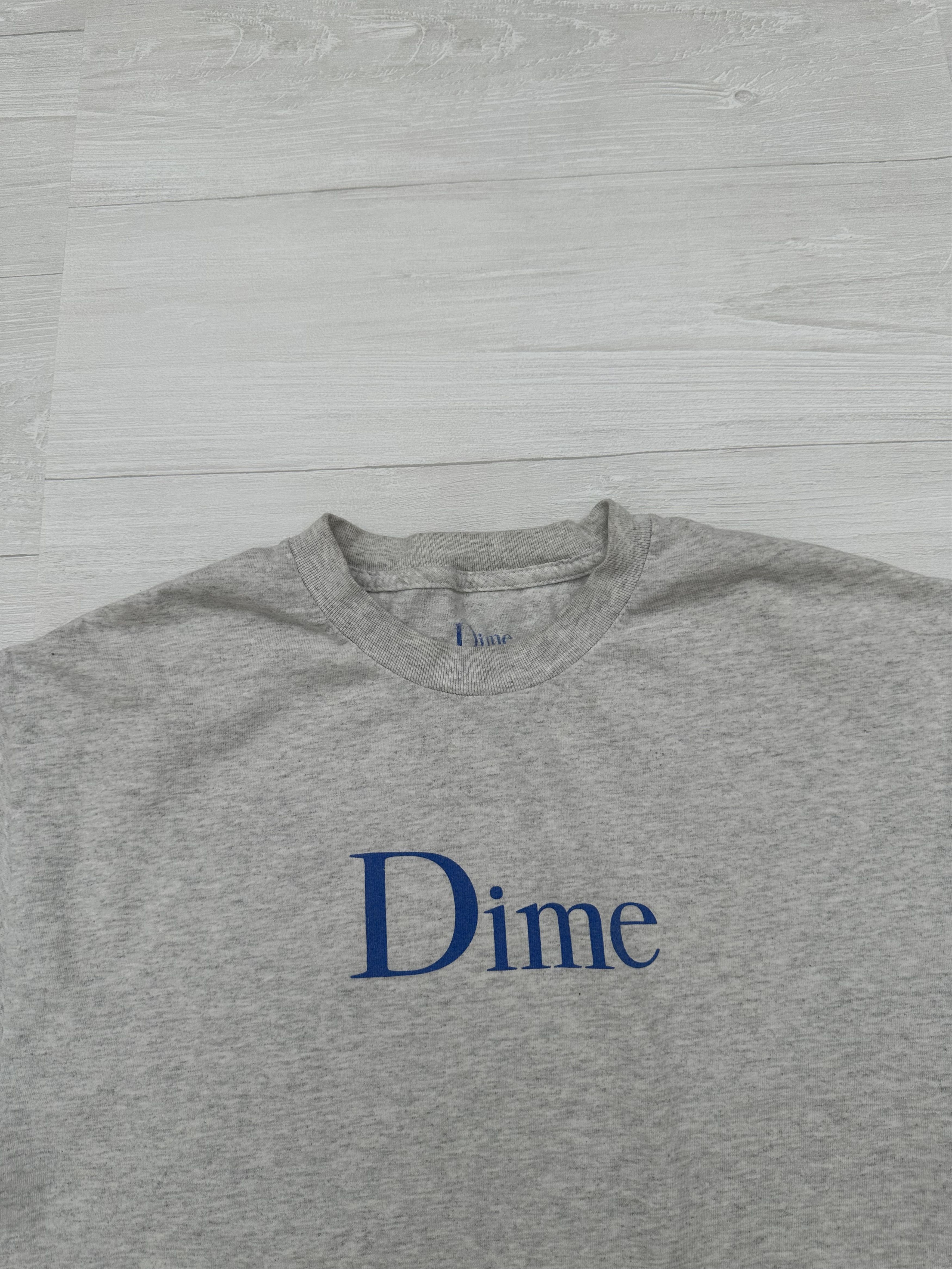 Dime Dime Grey + Blue Classic OG Logo Tee Sz. Large Skate Size US L / EU 52-54 / 3 - 3 Thumbnail