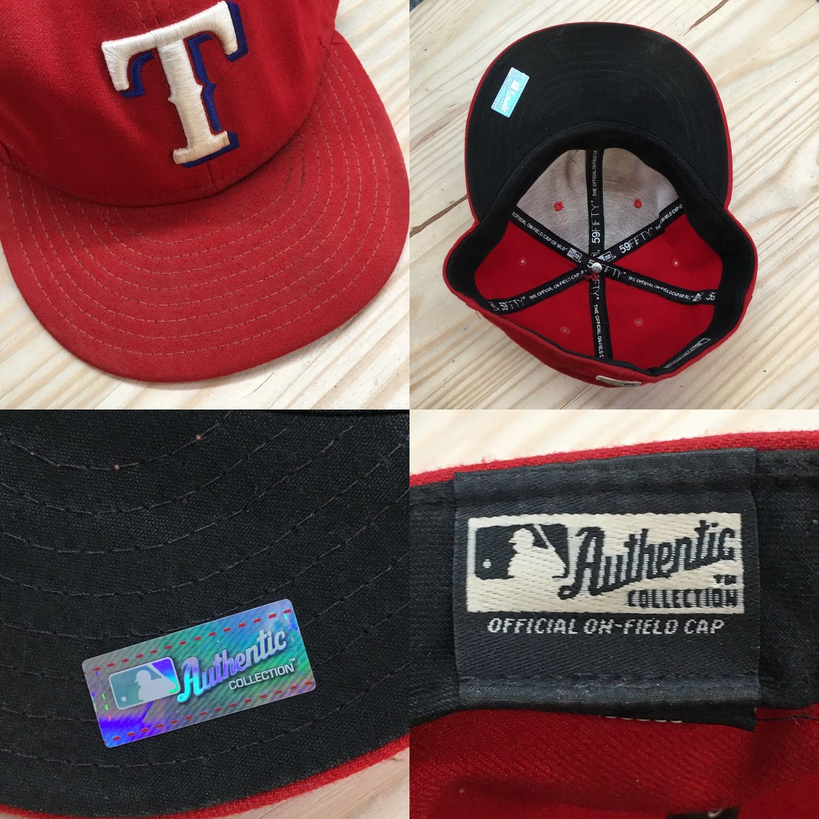 New Era New Era Texas Rangers Fitted Baseball Cap Hat Mens 7.5CM Red Adjustable MBL Size ONE SIZE - 8 Thumbnail