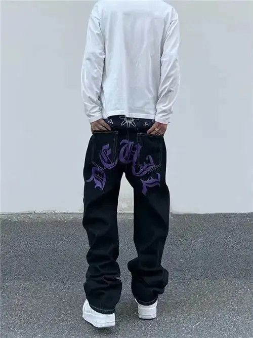VIBE y2k skate hiphop pattern jeans Size US 32 / EU 48 - 1 Thumbnail