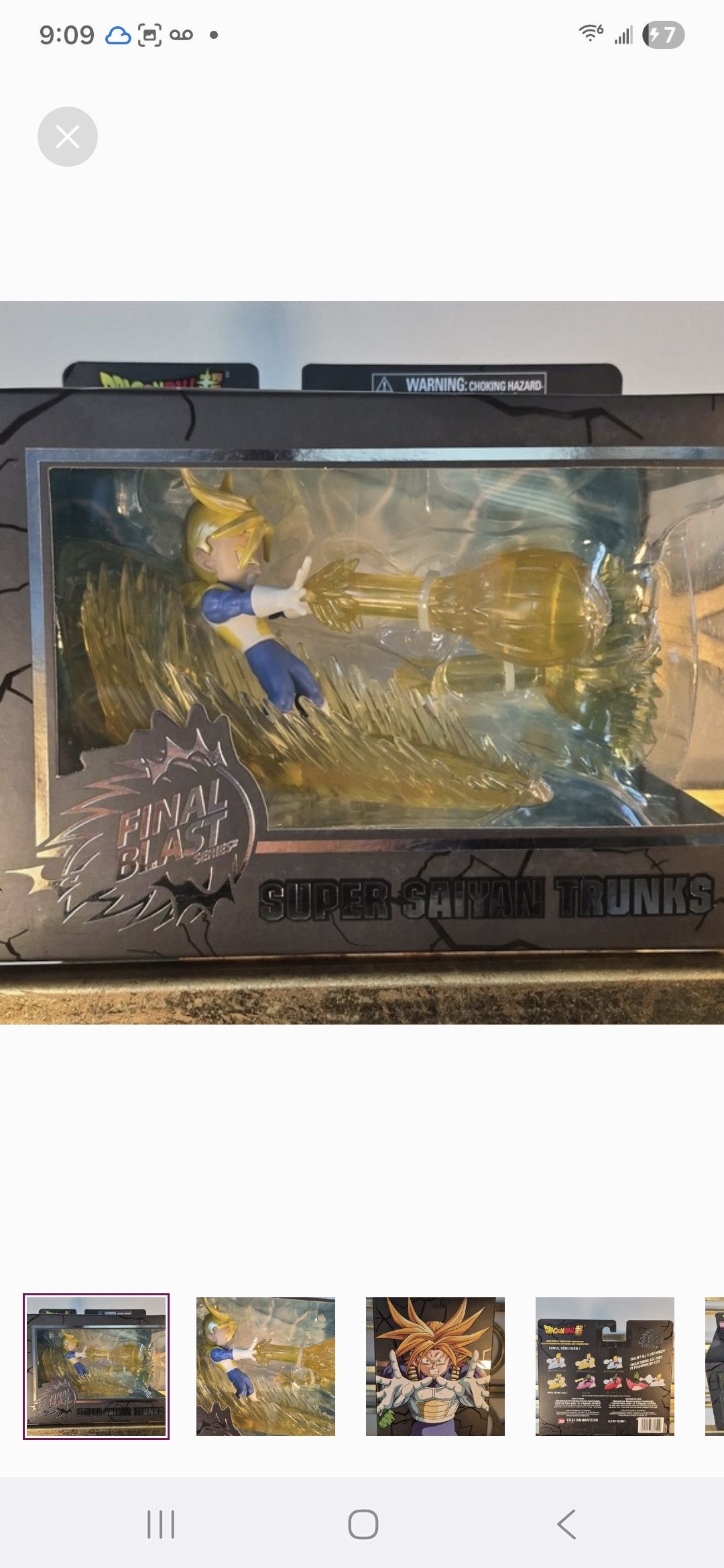 Other Bandai DragonBall Super FINAL BLAST SERIES S. Saiyan Trunks Size ONE SIZE - 2 Thumbnail