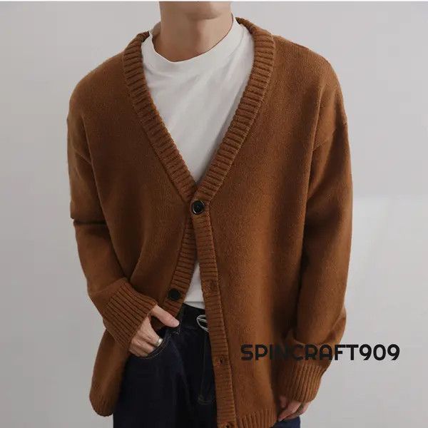 VIBE Brown Button Cardigan Sweater Size US M / EU 48-50 / 2 - 3 Thumbnail