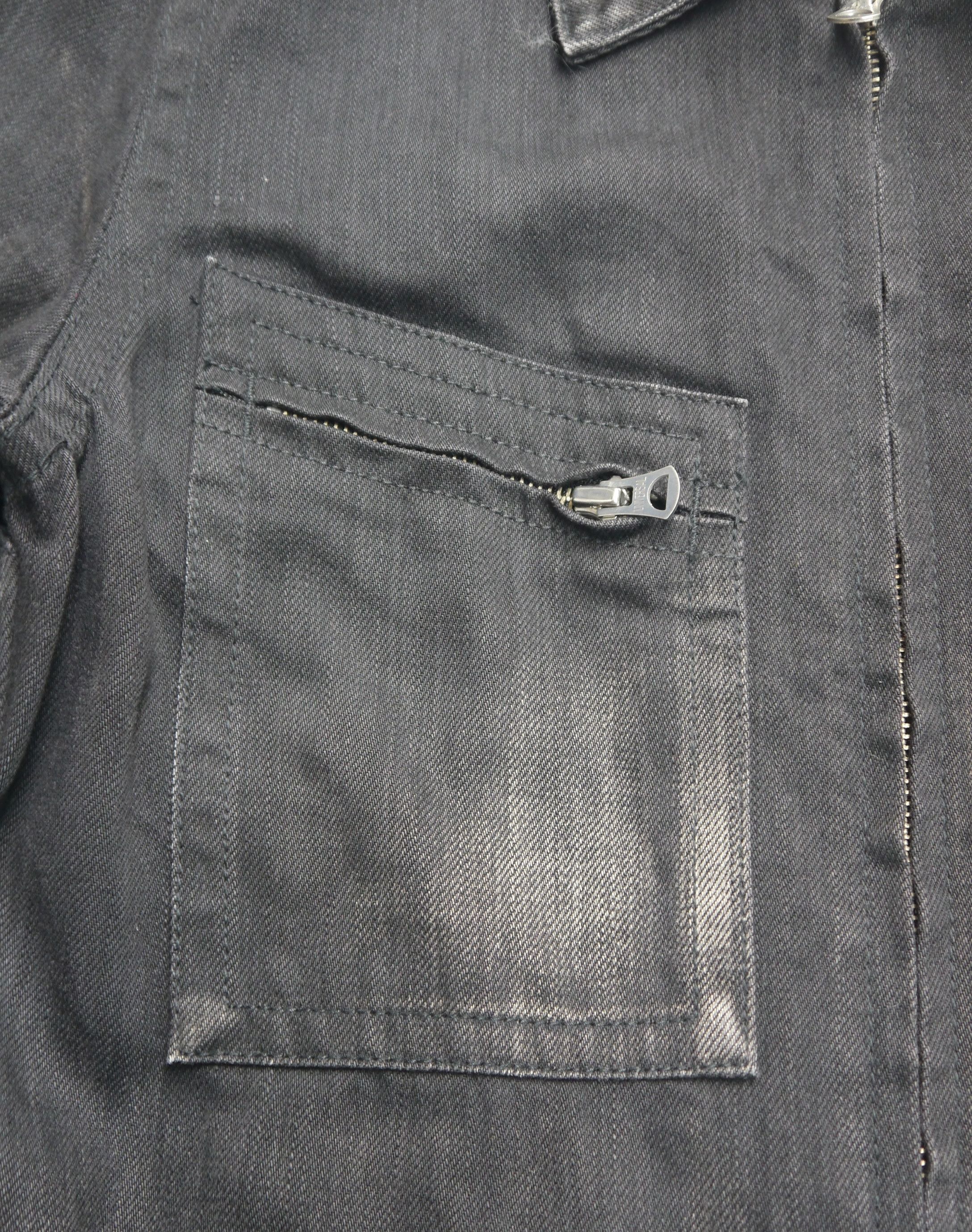 Japanese Brand (P300) DELAY by Win & Sons Black Washed Denim Jumpsuit Sz 2 Size US 34 / EU 50 - 8 Thumbnail