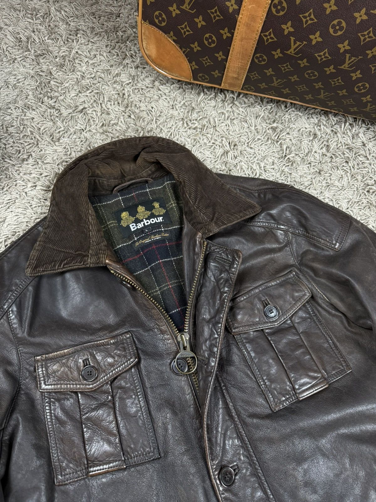 Barbour Leather jacket Barbour England jacket original item Size US XXL / EU 58 / 5 - 2 Thumbnail