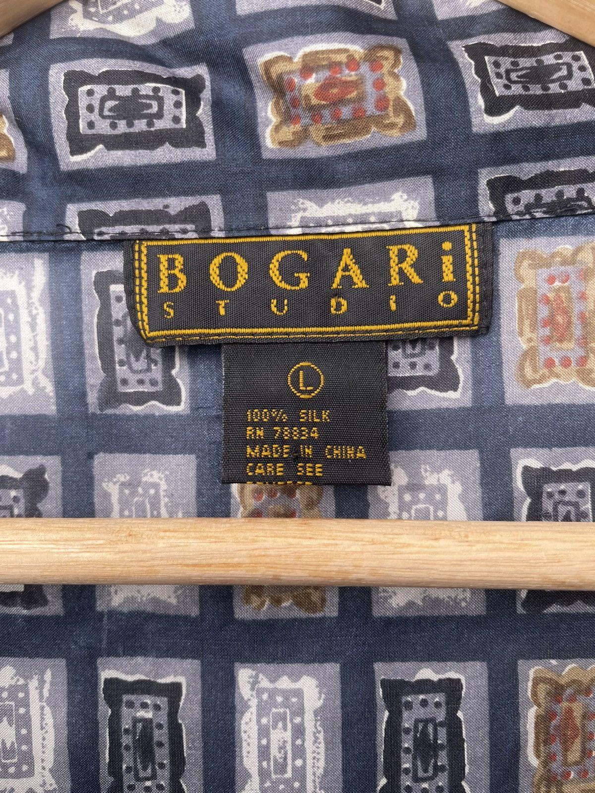 Other Bogari Studio Silk Geometric Button-Up Shirt L Size US L / EU 52-54 / 3 - 5 Thumbnail