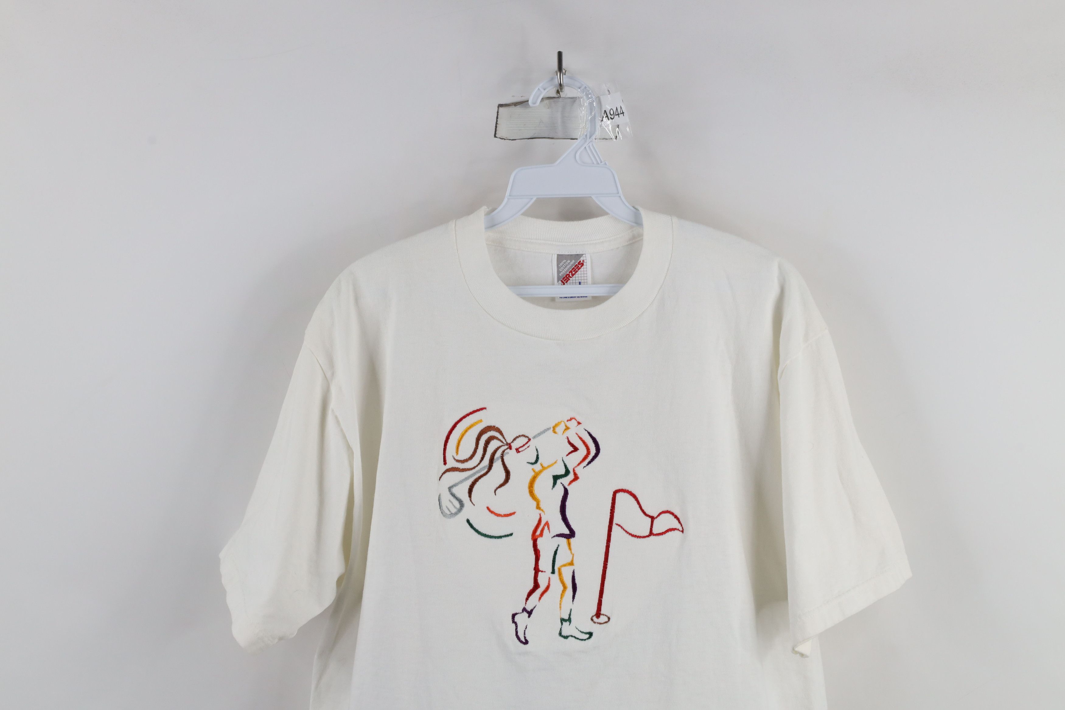Vintage Vintage 90s Streetwear Rainbow Golf Abstract T-Shirt USA Size US L / EU 52-54 / 3 - 2 Thumbnail