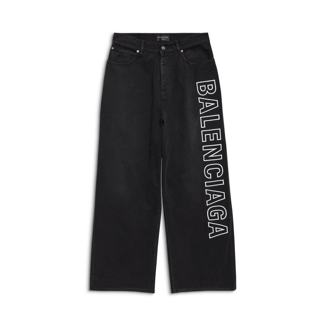 Balenciaga o1srvl11e0425 Outline Baggy Jeans Pant in Black Size US 32 / EU 48 - 1 Thumbnail