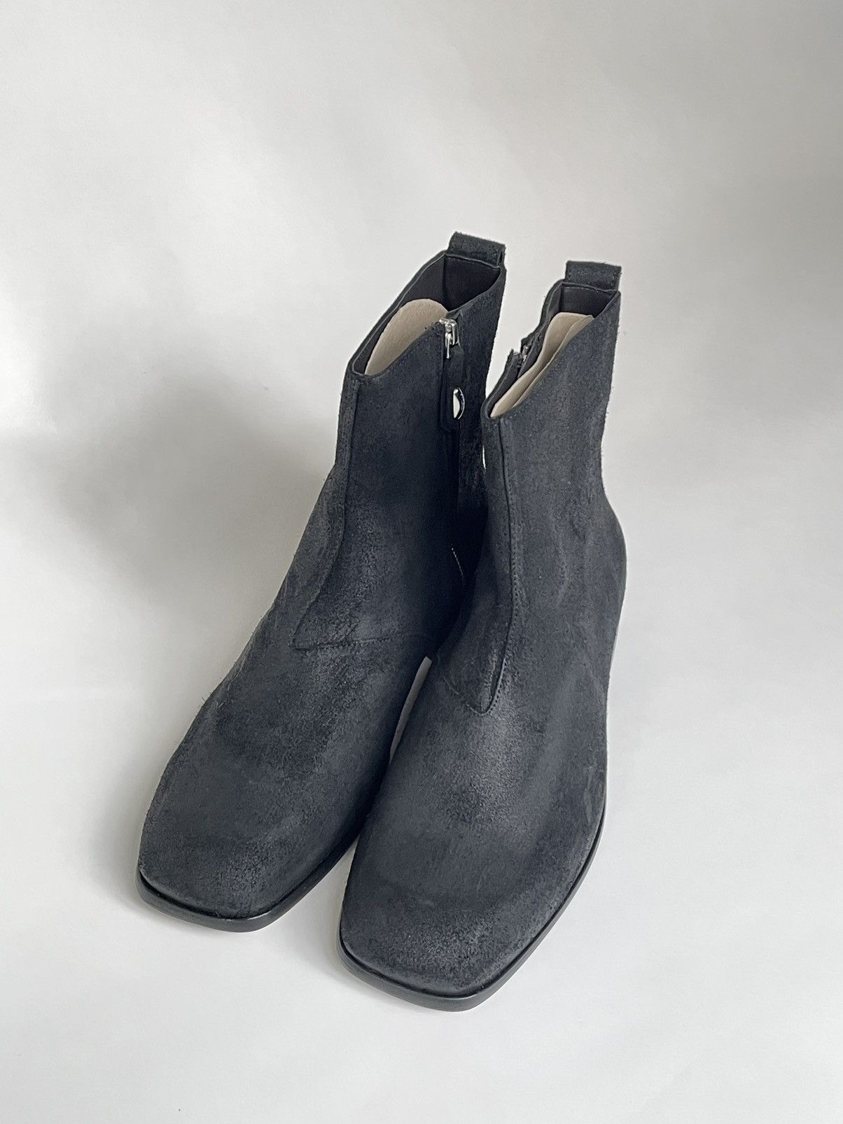 Our Legacy Waxed Suede ‘Michaelis’ Square Toe Boots Size US 13 / EU 46 - 4 Thumbnail