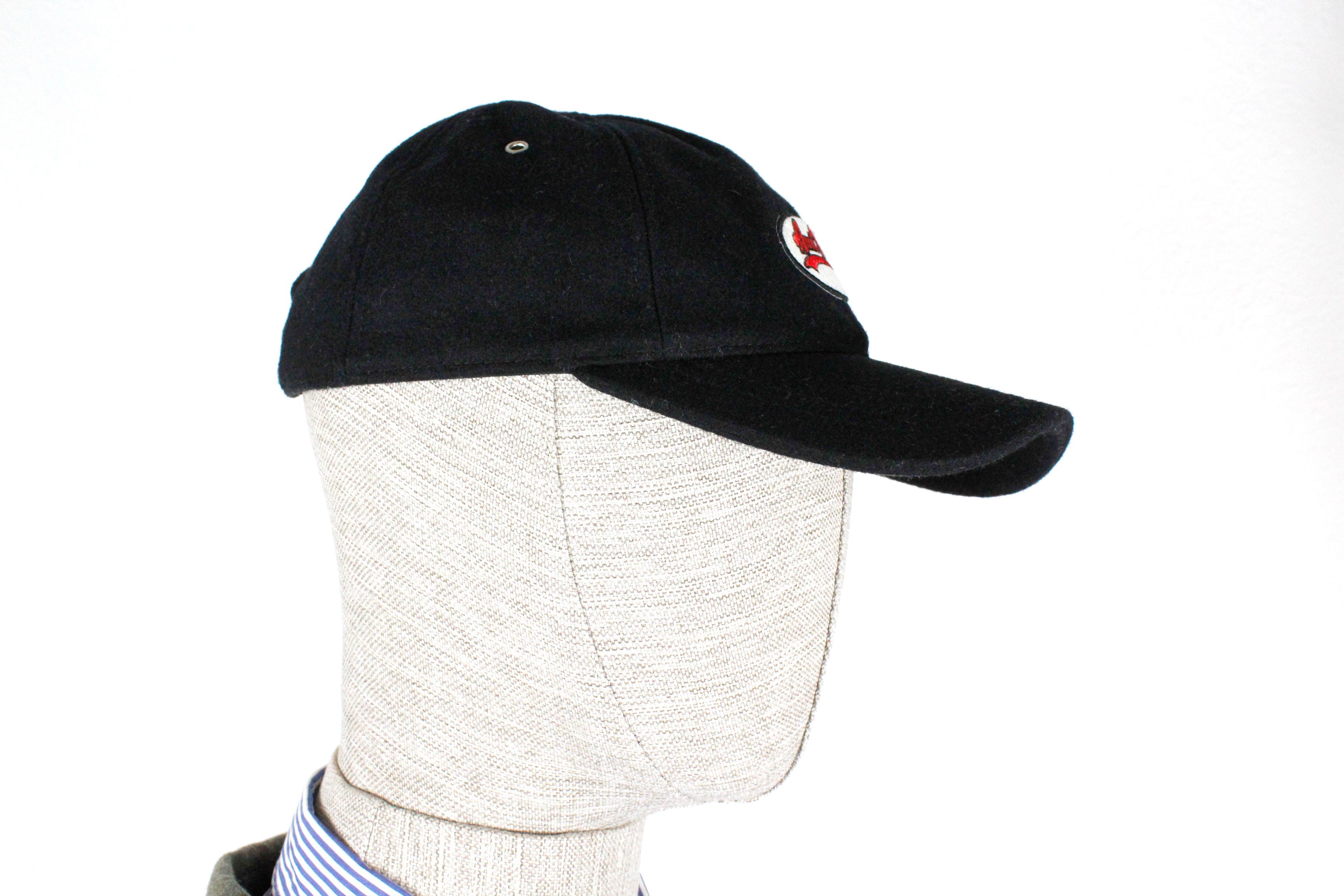 AMI AMI Paris Black Wool Logo Applique Cap Hat Size ONE SIZE - 4 Thumbnail