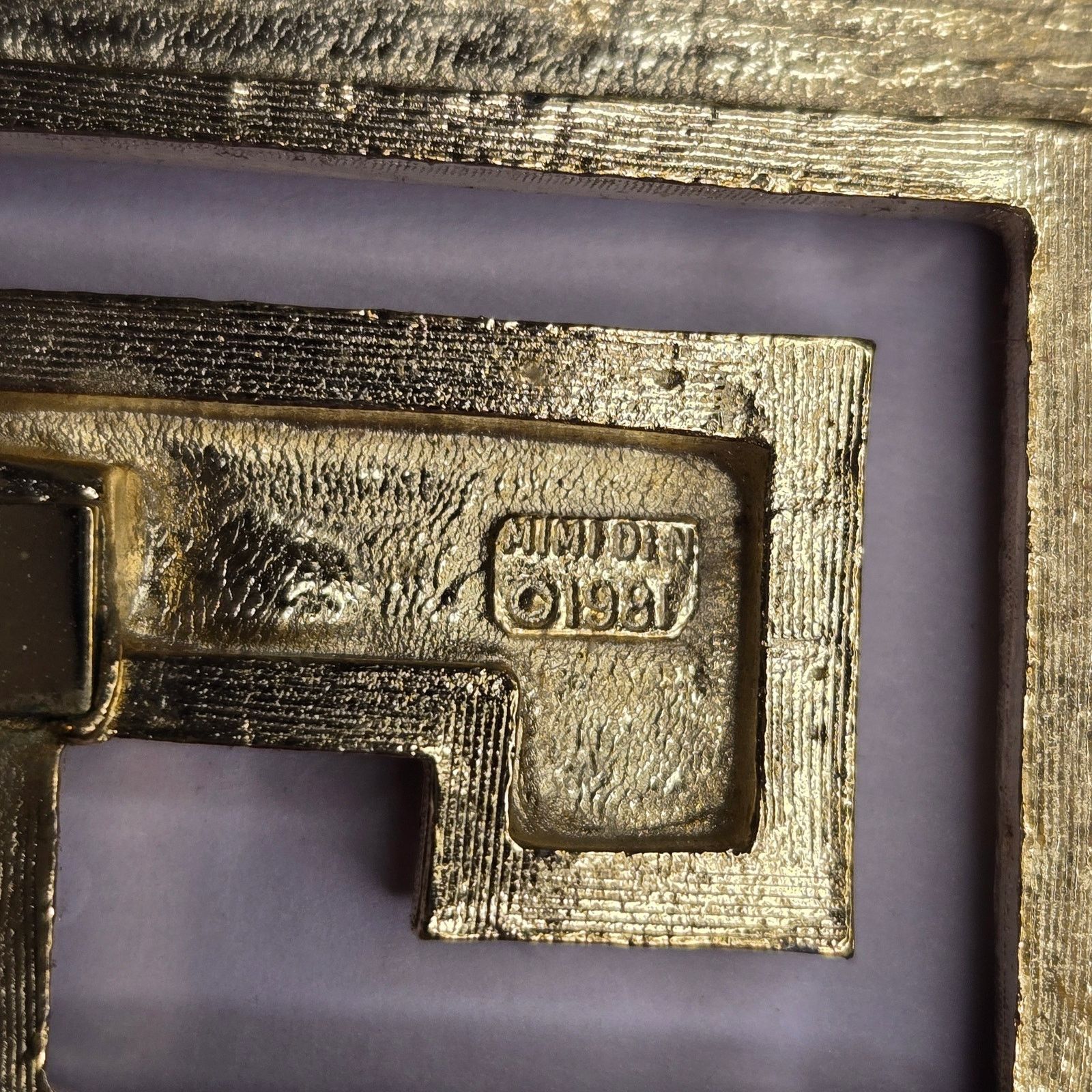 Vintage Vintage 1981 Mimi Di N Greek Key Maze Geometric Belt Buckle Size ONE SIZE - 5 Thumbnail