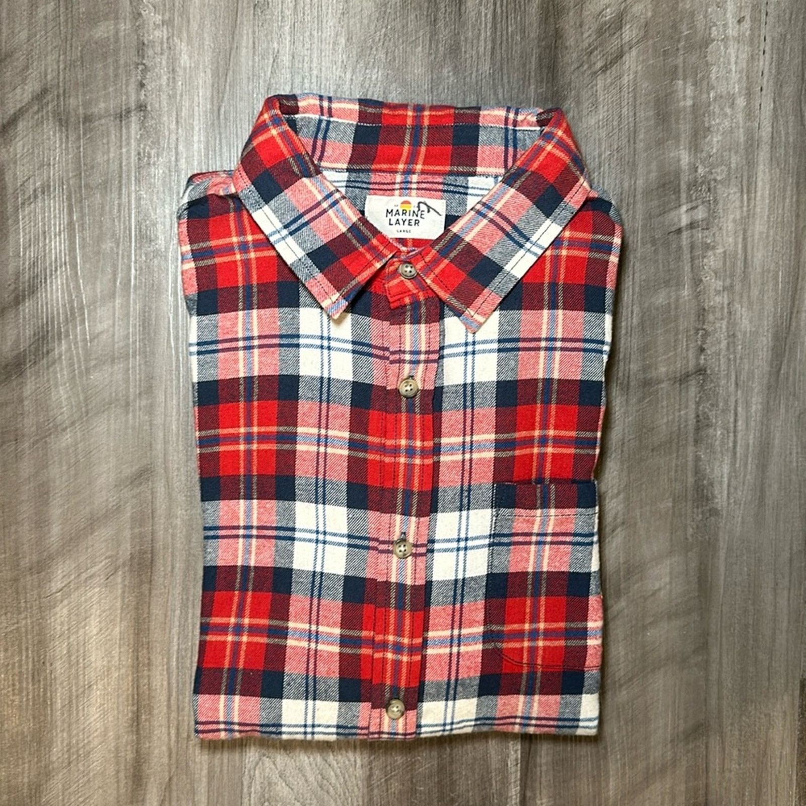Marine Layer Marine Layer Flannel Long Sleeve Button Down - Large Size US L / EU 52-54 / 3 - 1 Thumbnail