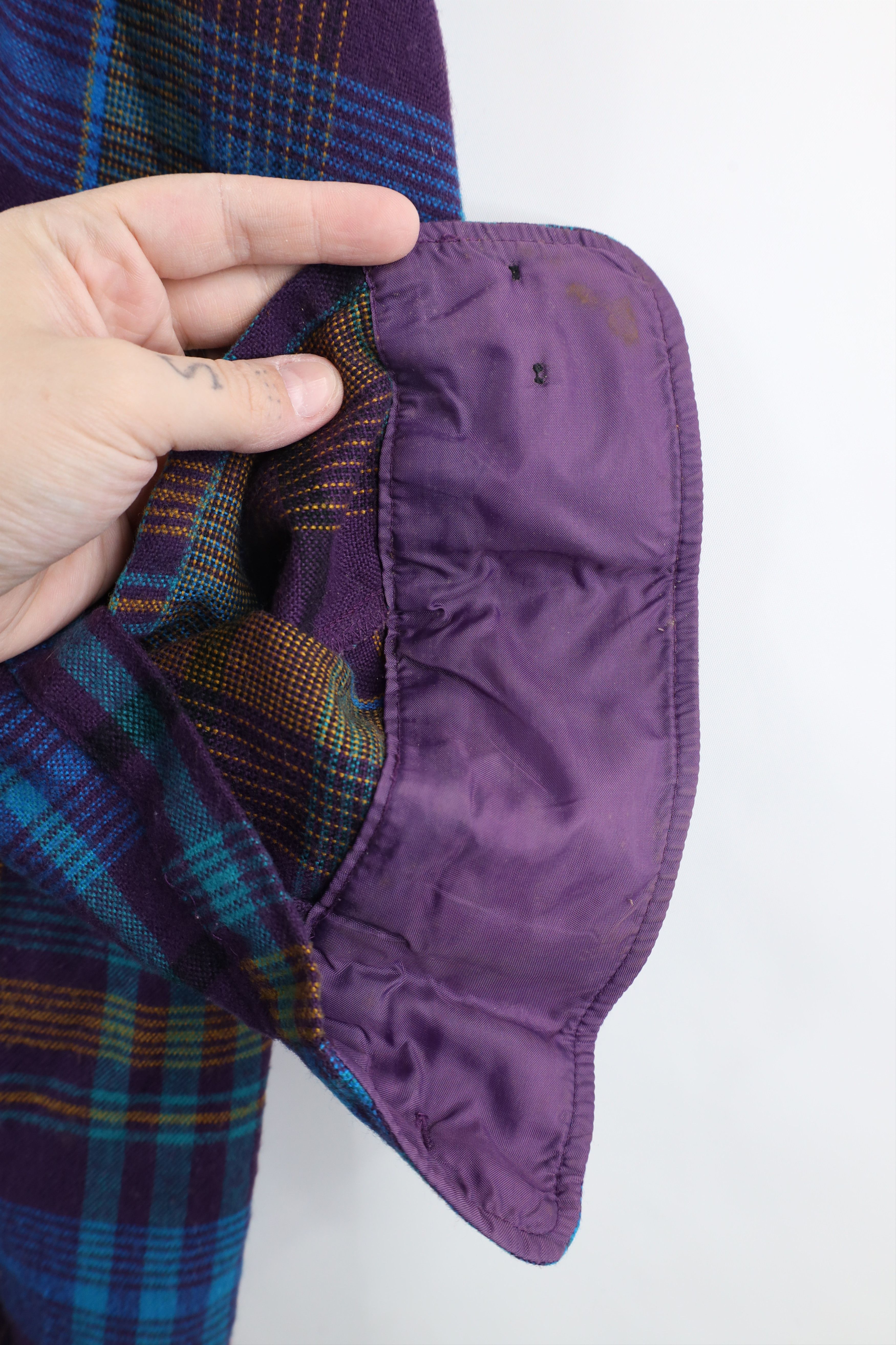 Vintage Vintage 70s Streetwear Collared Button Shirt Rainbow Plaid Size US L / EU 52-54 / 3 - 6 Thumbnail