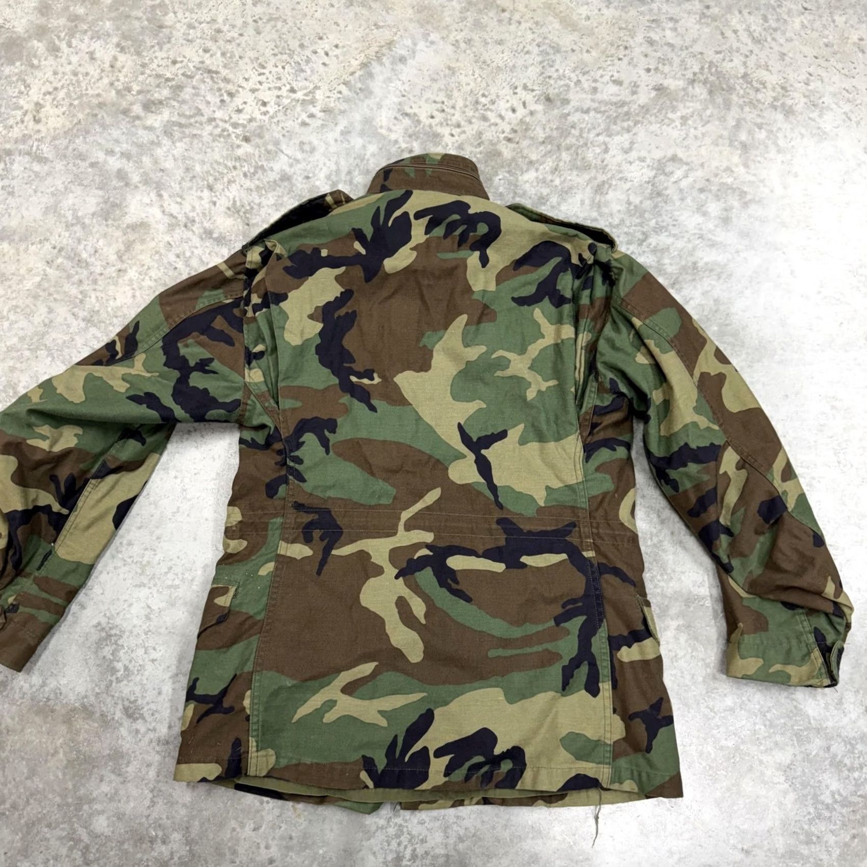 Vintage US Navy Jacket Mens Small Woodland Camo BDU Military Field Coat Law Enforcement Shirt Size US S / EU 44-46 / 1 - 5 Thumbnail
