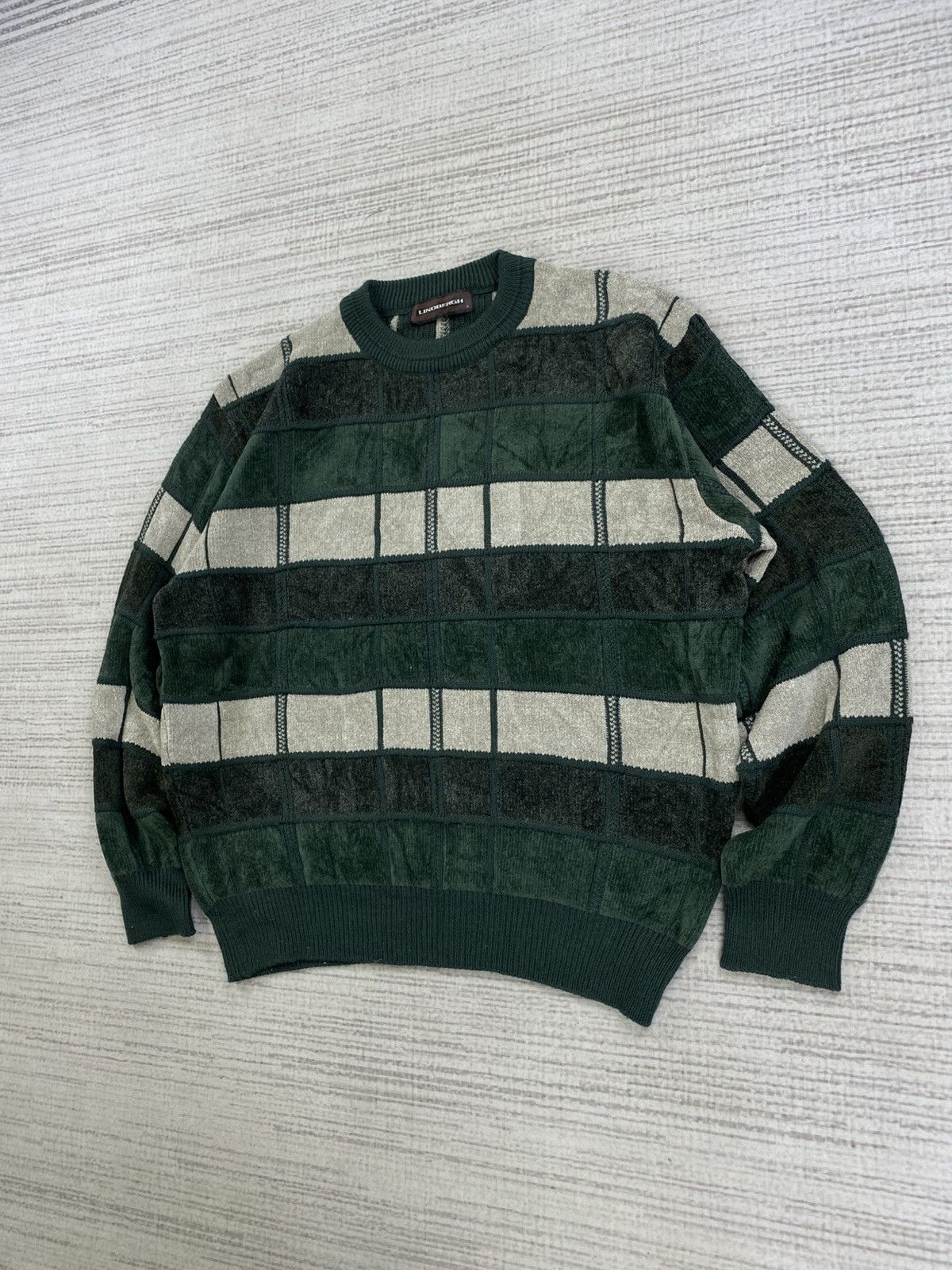 Lindbergh Vintage Lindbergh Patchwork Knit Sweatshirt Size US L / EU 52-54 / 3 - 4 Thumbnail