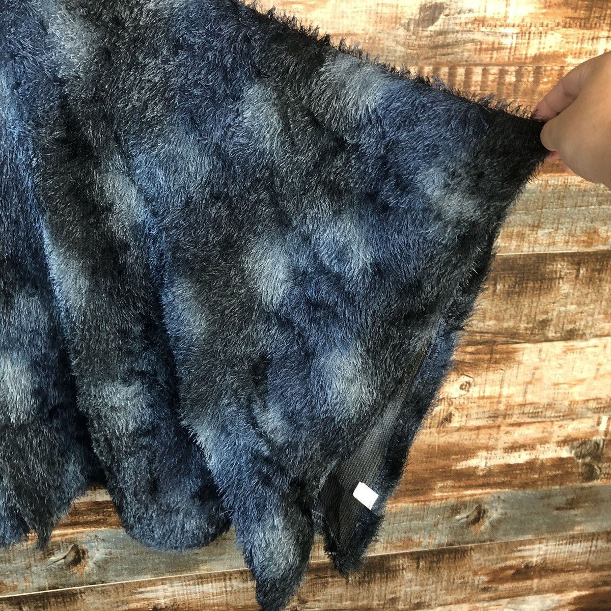 Homespun Knitwear × Japanese Brand Happy Road Blue Mohair fur Cloaks #A1973 Size US M / EU 48-50 / 2 - 8 Thumbnail