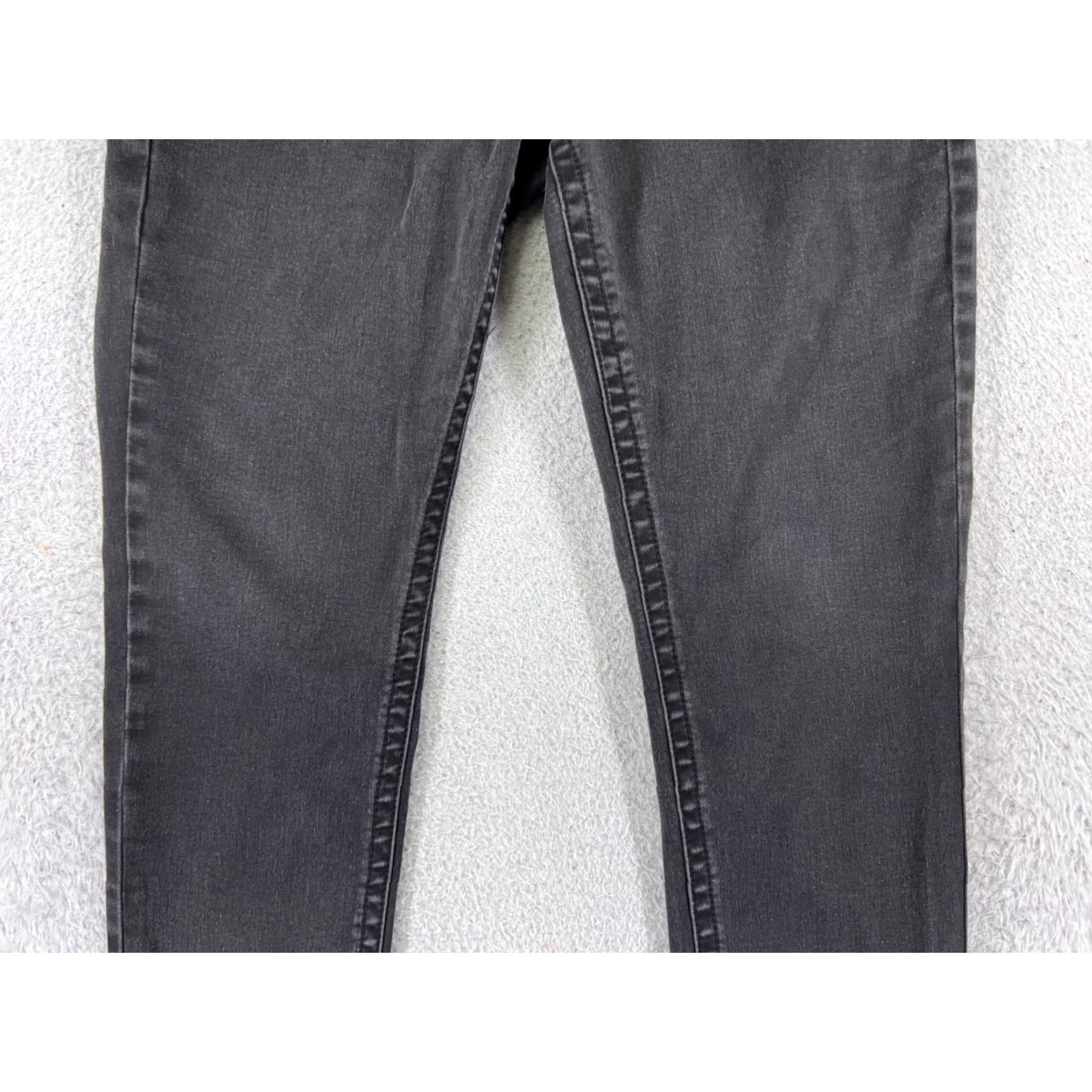 Vintage Vintage Seven7 Women's Skinny Jeans 12 Black Denim Mid Rise Embroidered Cotton Blend Size 34" / US 12 / IT 48 - 6 Thumbnail