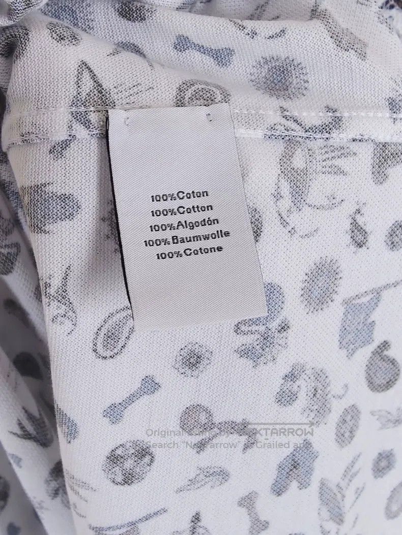 Hermes Hermes Men's Cotton All-Over Printed Short Sleeve Polo Shi Size US L / EU 52-54 / 3 - 9 Thumbnail
