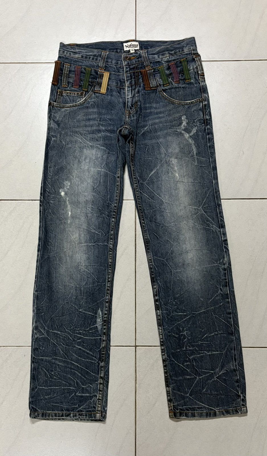 Japanese Brand Japanese International World Streetwear Double Waist Denim Size US 30 / EU 46 - 2 Thumbnail
