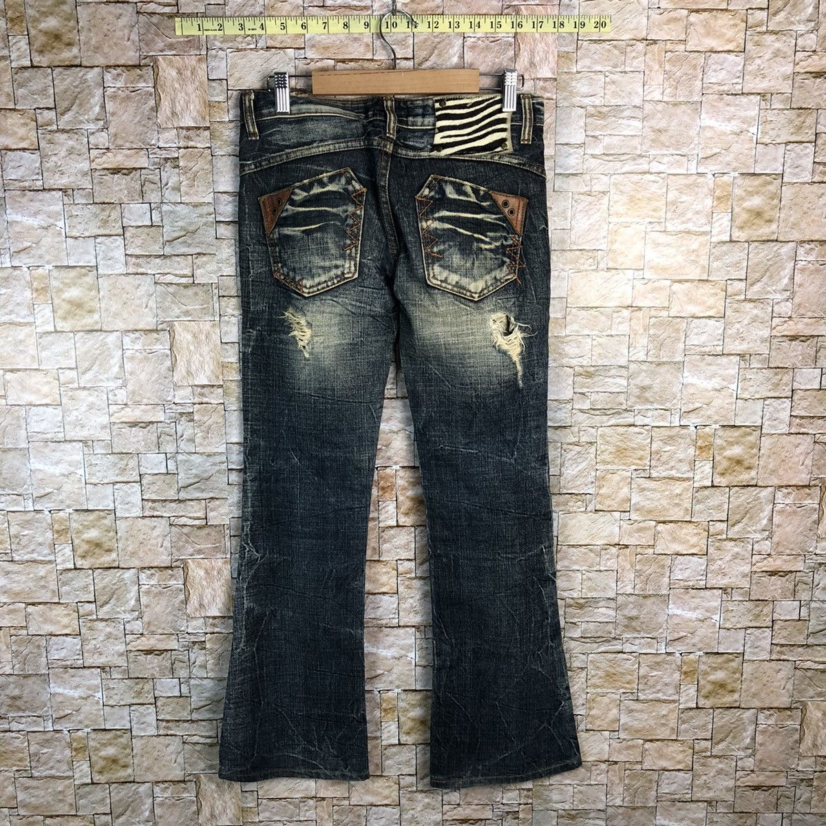 Japanese Brand Detail Blue Distressed Denim Pants #A132 Size 25" / US 0 / IT 36 - 14 Thumbnail