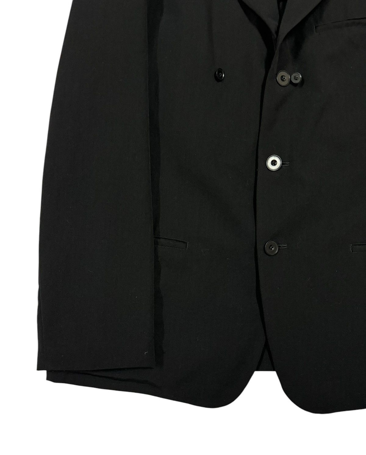 Vintage Vtg🔥Yohji Yamamoto Gabardine Og Black Blazer Wool Jacket Size 40L - 8 Thumbnail