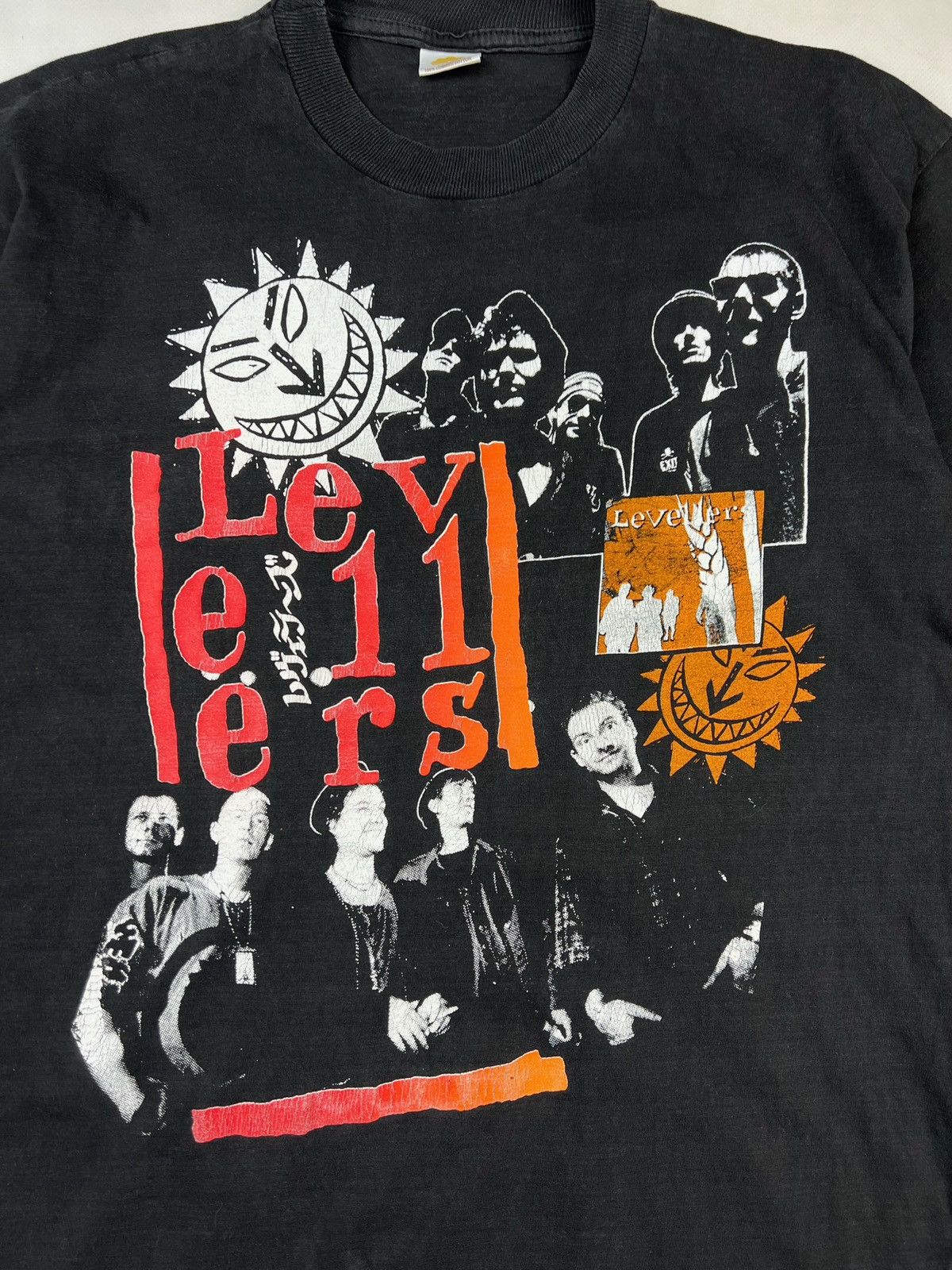 Band Tees × Vintage Vintage 90s Levellers Band Black Tee (Pink Floyd) Size US L / EU 52-54 / 3 - 5 Thumbnail