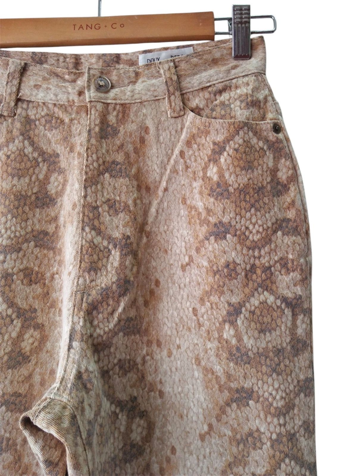 If Six Was Nine Rare!! Vintage Snake Skin ROUX DI PERFE Flare Jeans Size US 28 / EU 44 - 8 Thumbnail