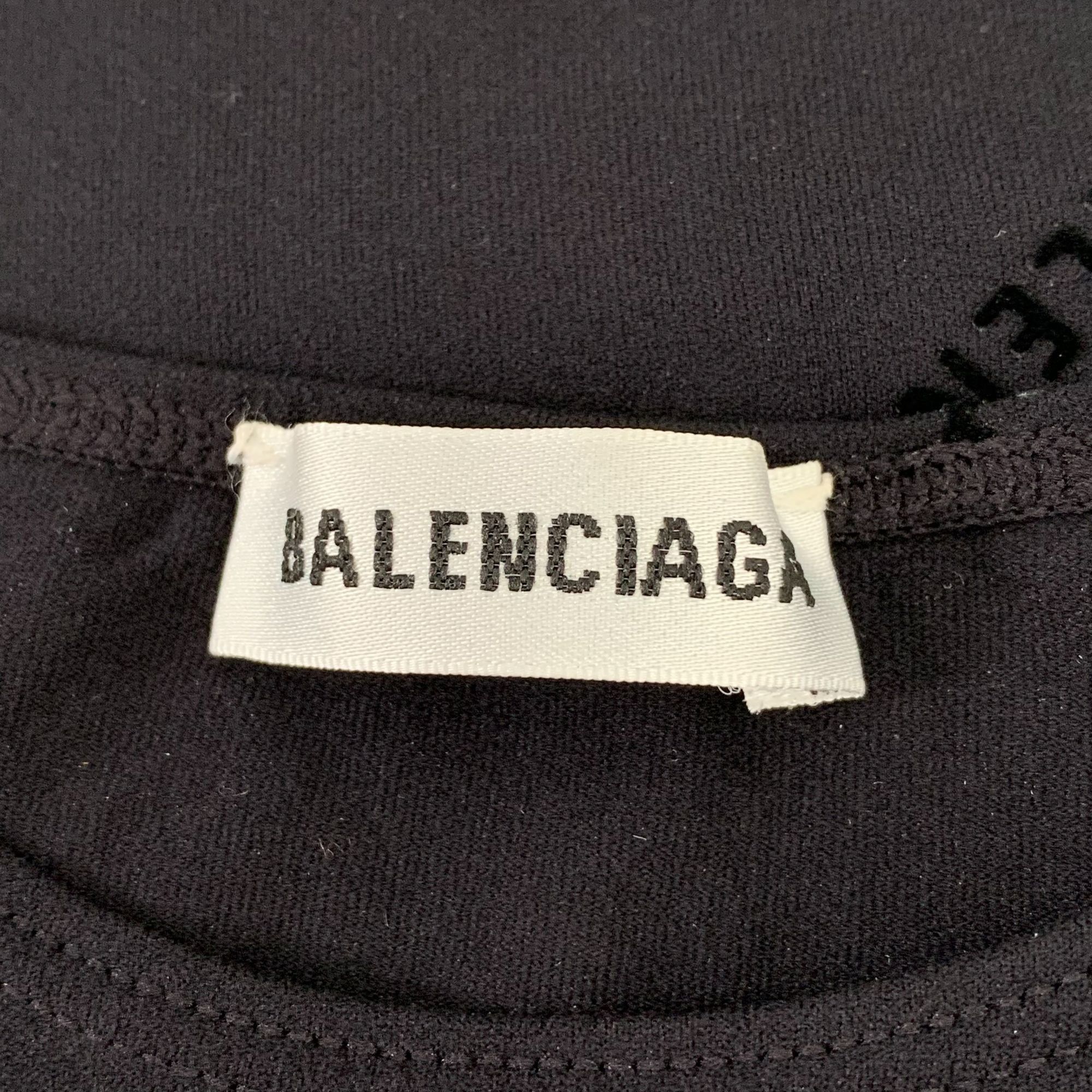 Balenciaga Balenciaga Black Logo Print Knit Sweater Size S Made In Ital Size S / US 4 / IT 40 - 2 Thumbnail