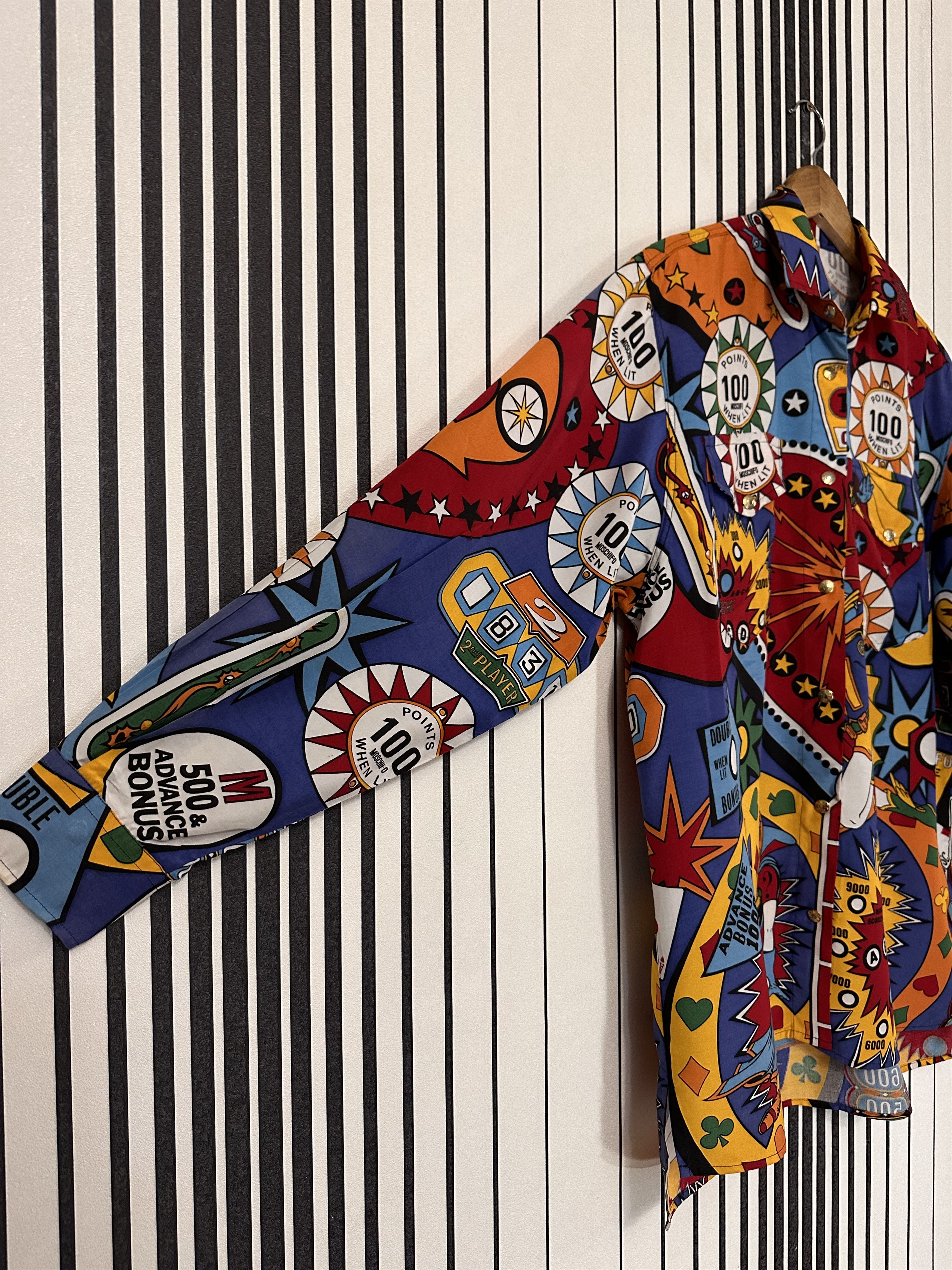 Moschino 90’s Moschino Vintage Gambling-Kasino Rare Full-Print Shirt Size US S / EU 44-46 / 1 - 11 Thumbnail