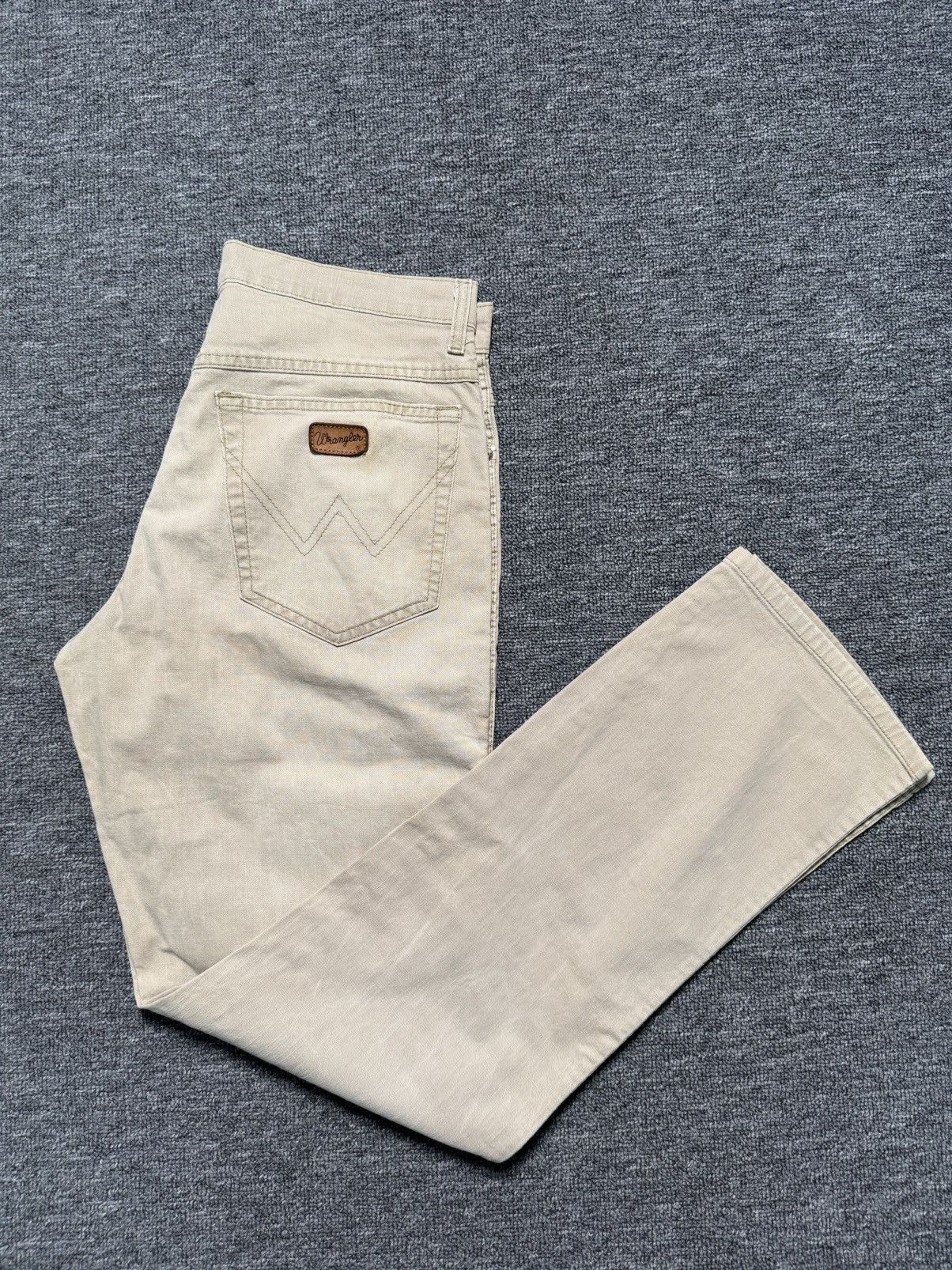 Wrangler Wrangler Texas Stretch Jeans Mens W32 L32 Beige Straight Leg Size US 32 / EU 48 - 3 Thumbnail